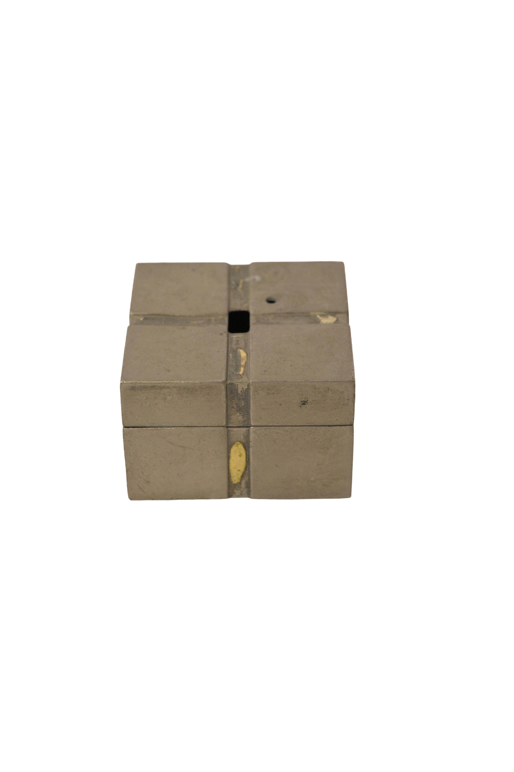 Modern Geometric Brass Inlay Decorative Storage Box