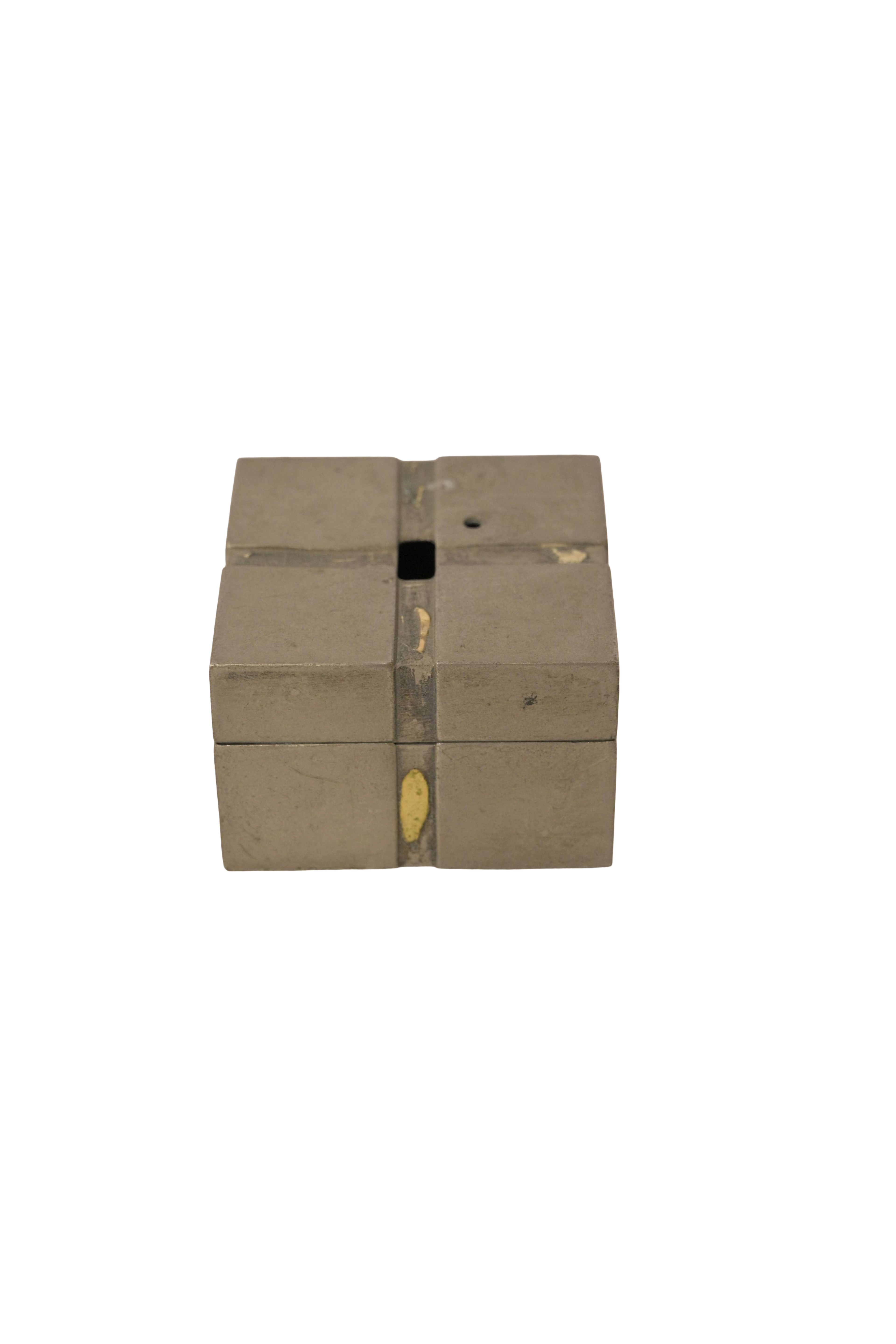 Modern Geometric Brass Inlay Decorative Storage Box