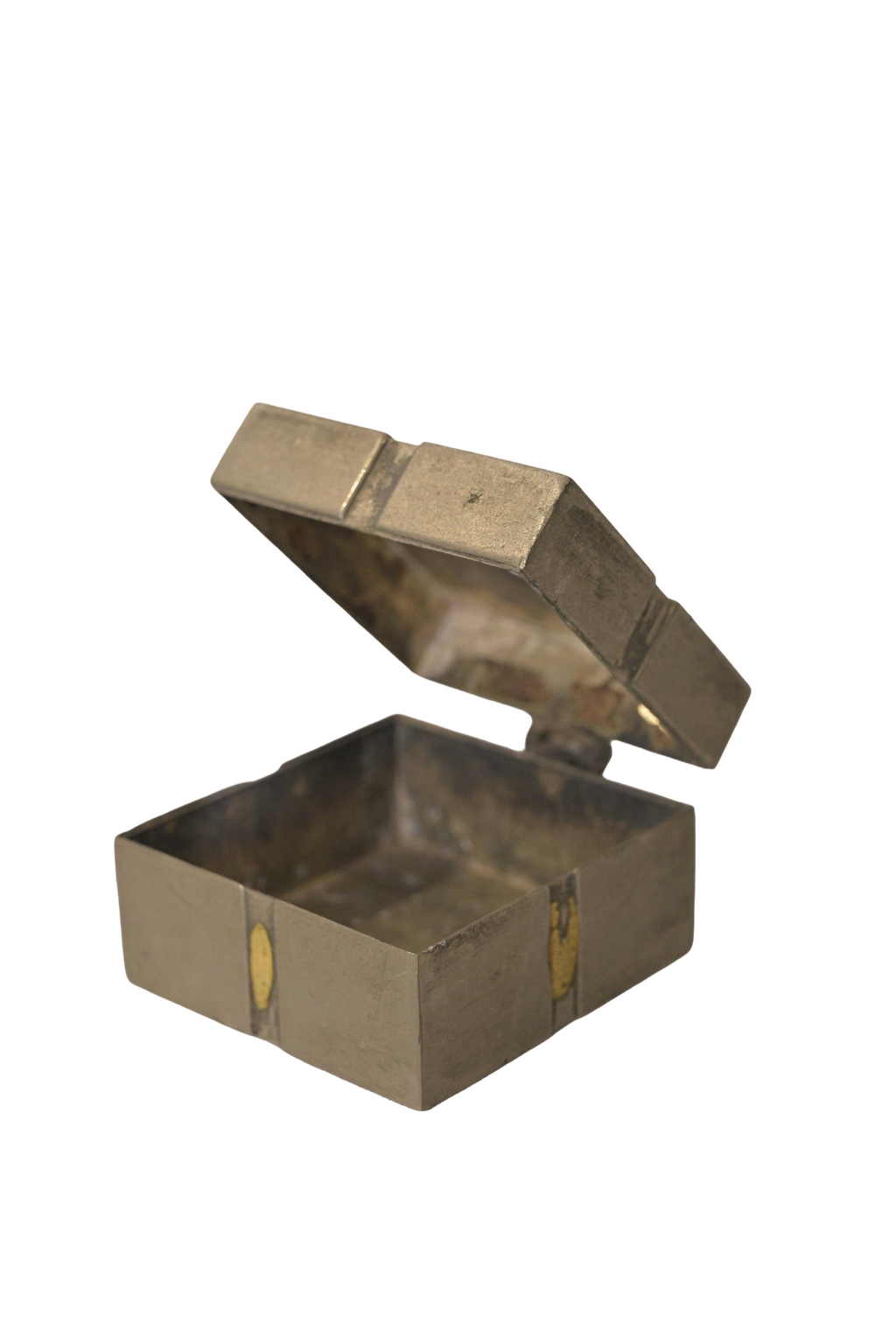 Modern Geometric Brass Inlay Decorative Storage Box