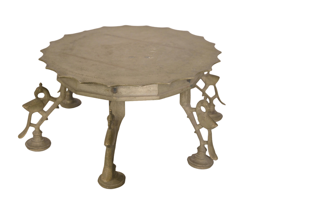 Handcrafted Brass Accent Table