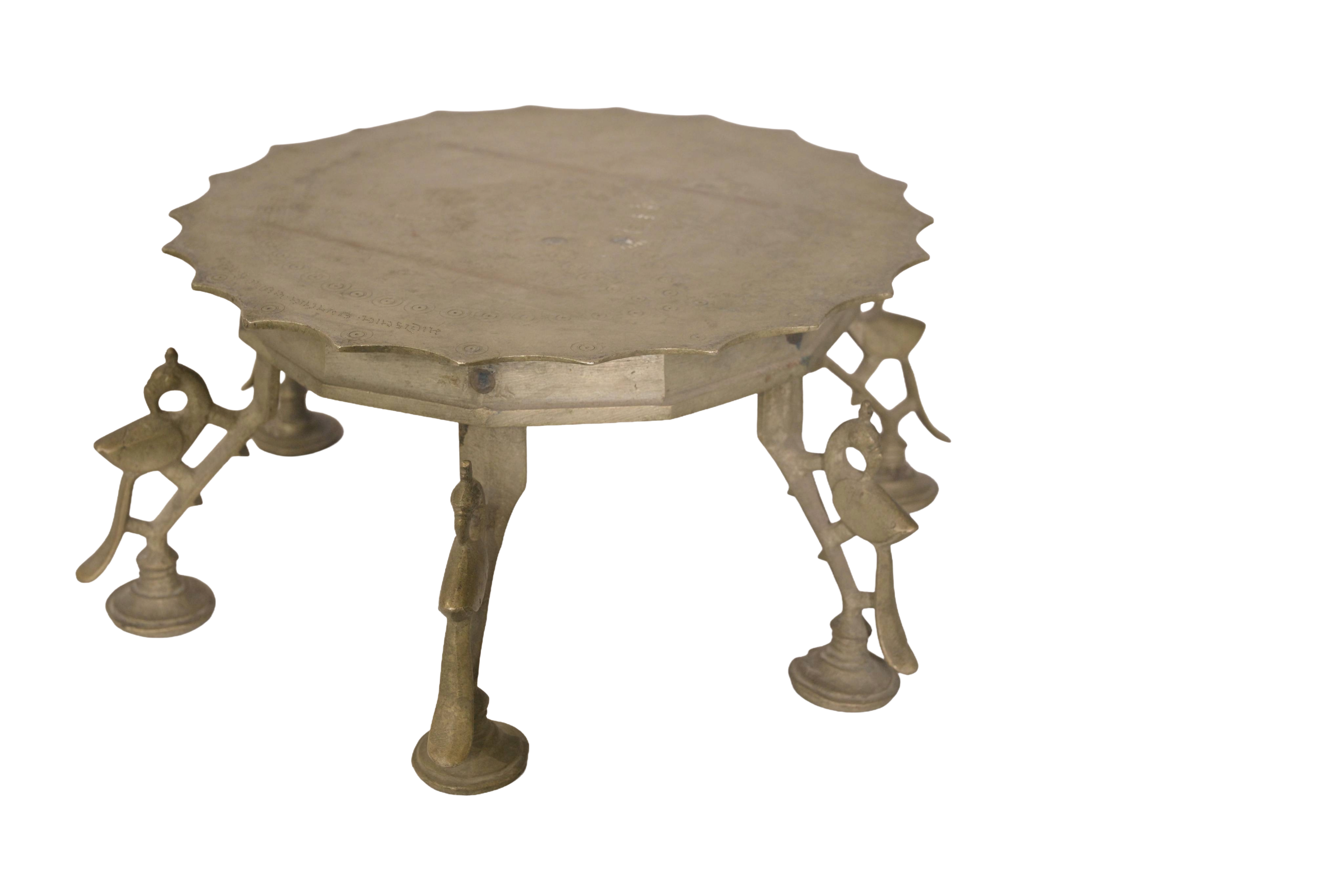 Handcrafted Brass Accent Table