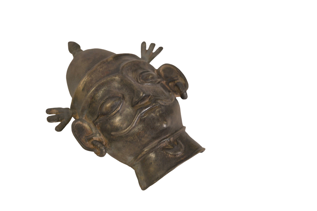 Antique Shiva Mukha Ritual Bronze Mask
