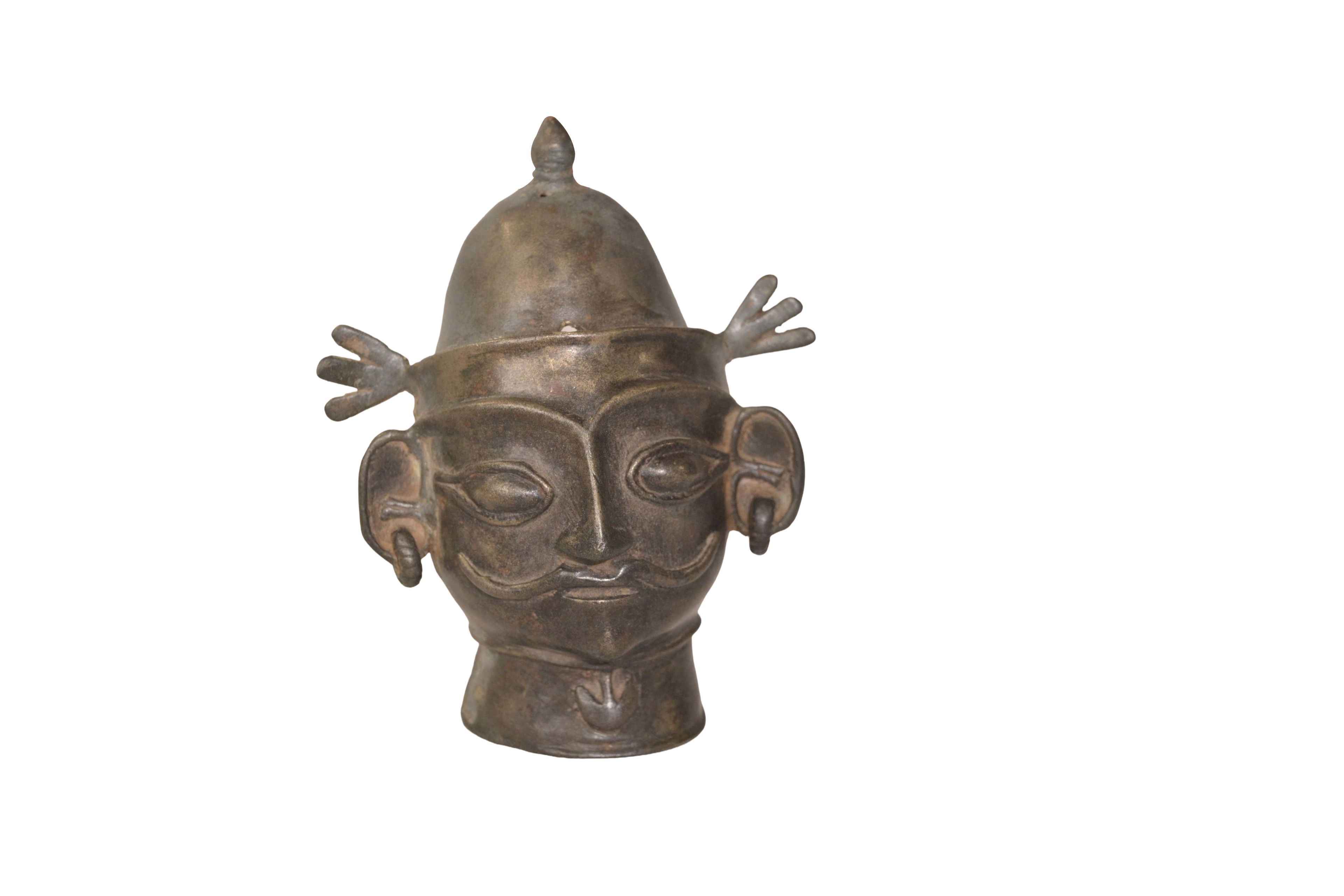 Antique Shiva Mukha Ritual Bronze Mask