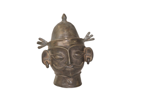 Antique Shiva Mukha Ritual Bronze Mask