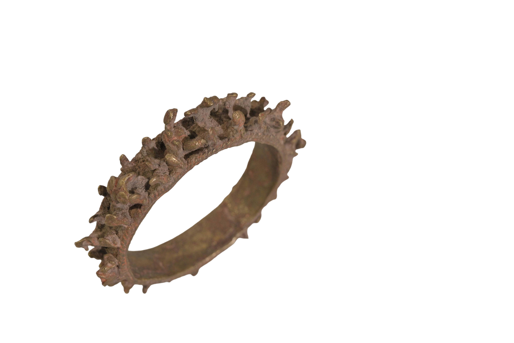 Antique Brass Crown Ring