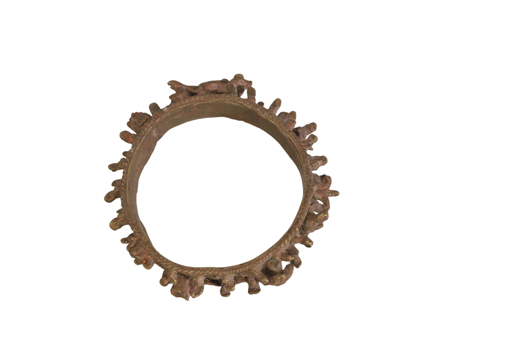 Antique Brass Crown Ring