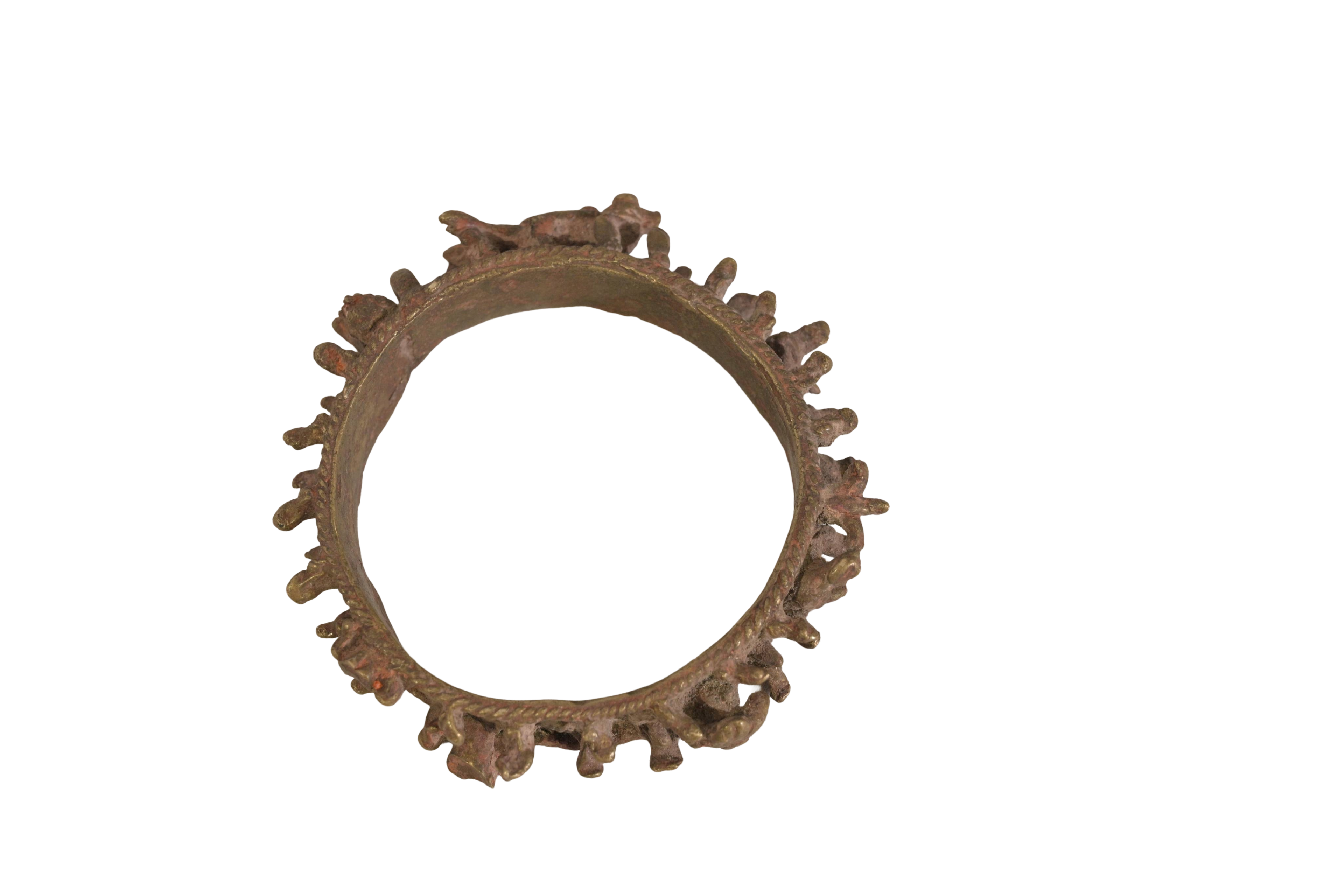 Antique Brass Crown Ring