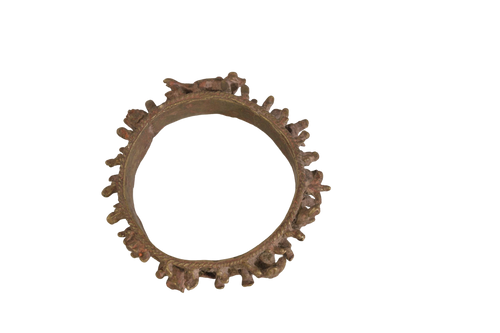 Antique Brass Crown Ring