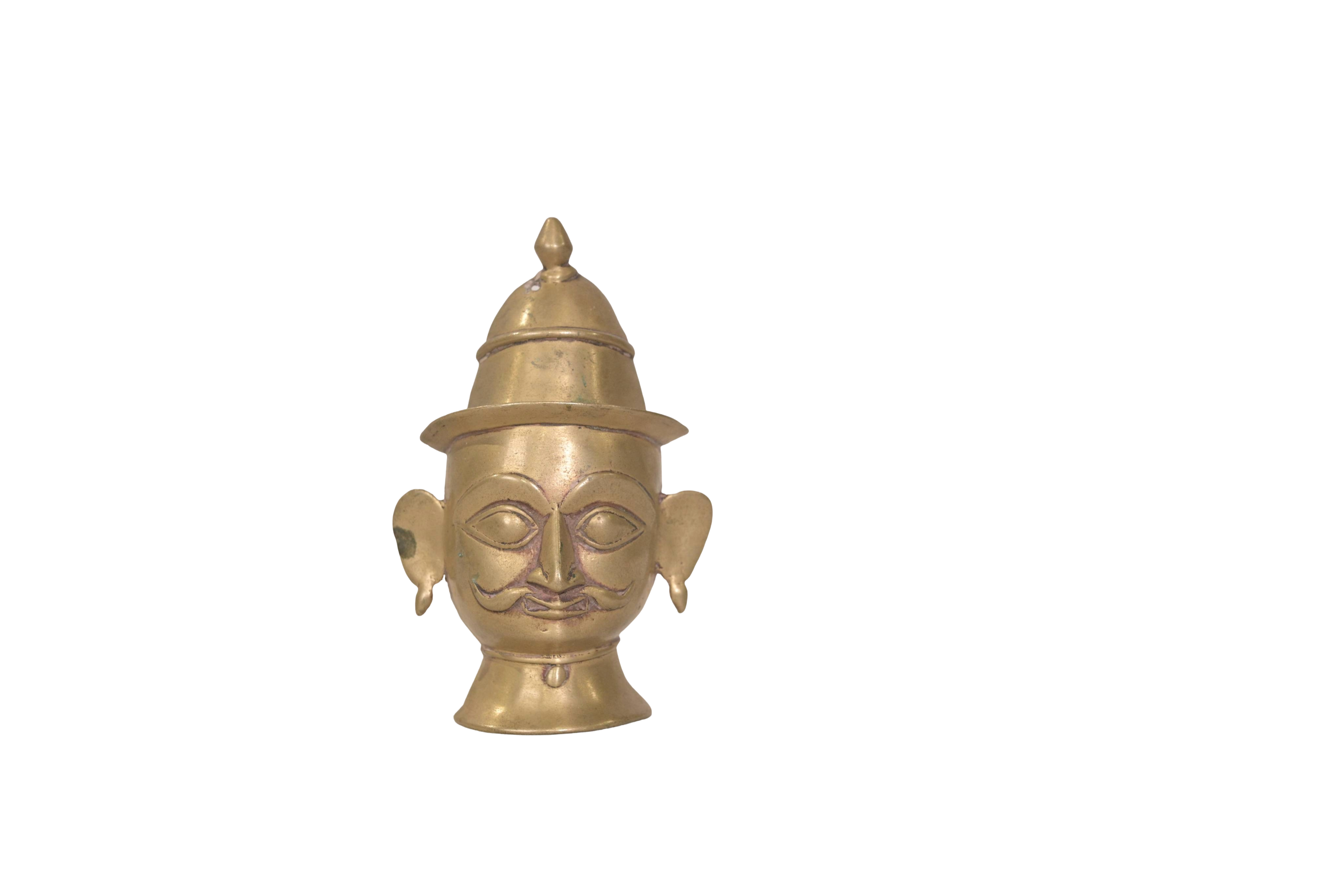 Antique Brass Shiva Mukha Figure