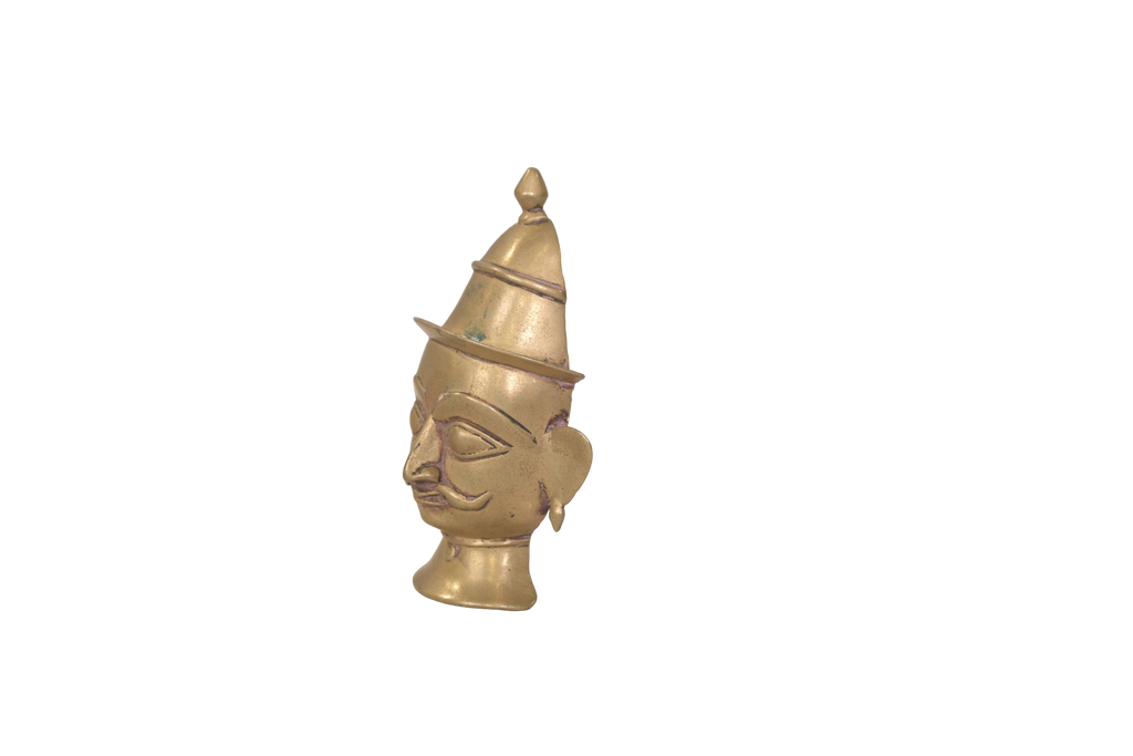Antique Brass Shiva Mukha Figure