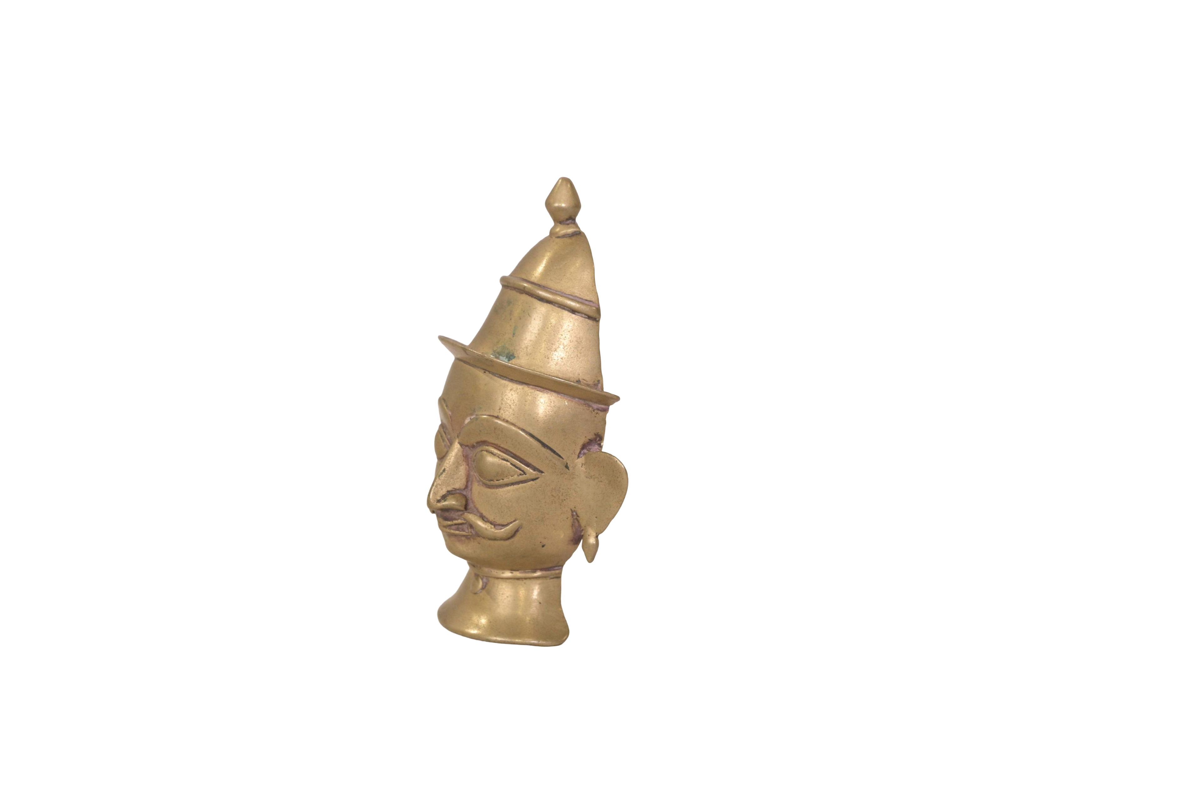 Antique Brass Shiva Mukha Figure