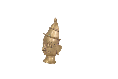 Antique Brass Shiva Mukha Figure