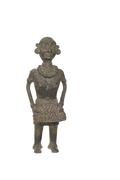 Antique Tribal Female Dhokra Bronze Figure