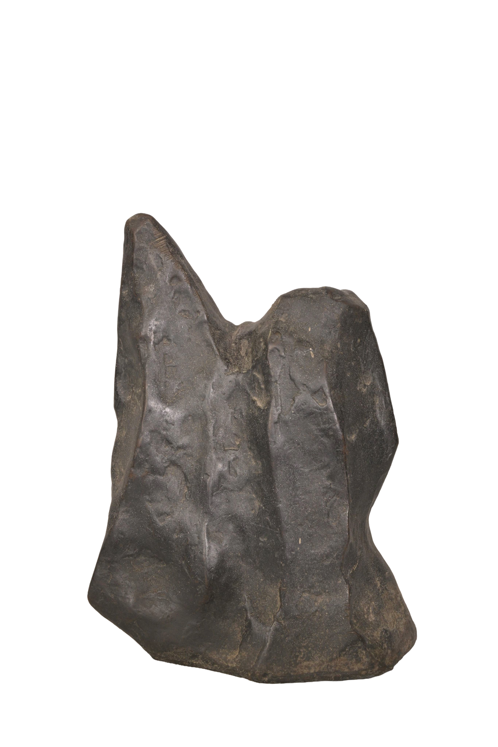 Abstract Black Stone Sculpture