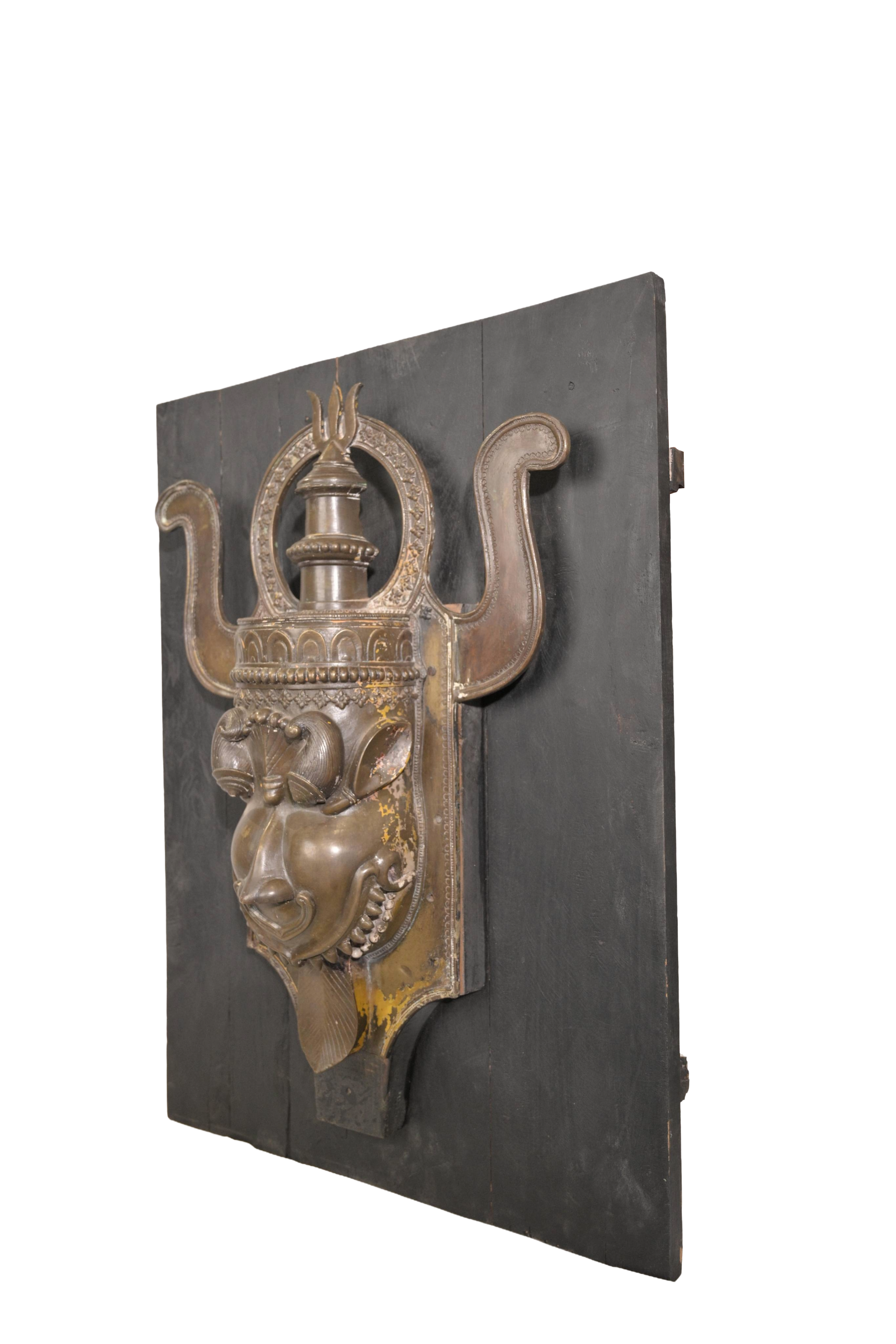 Antique Bhairava Mask Wall Plaque