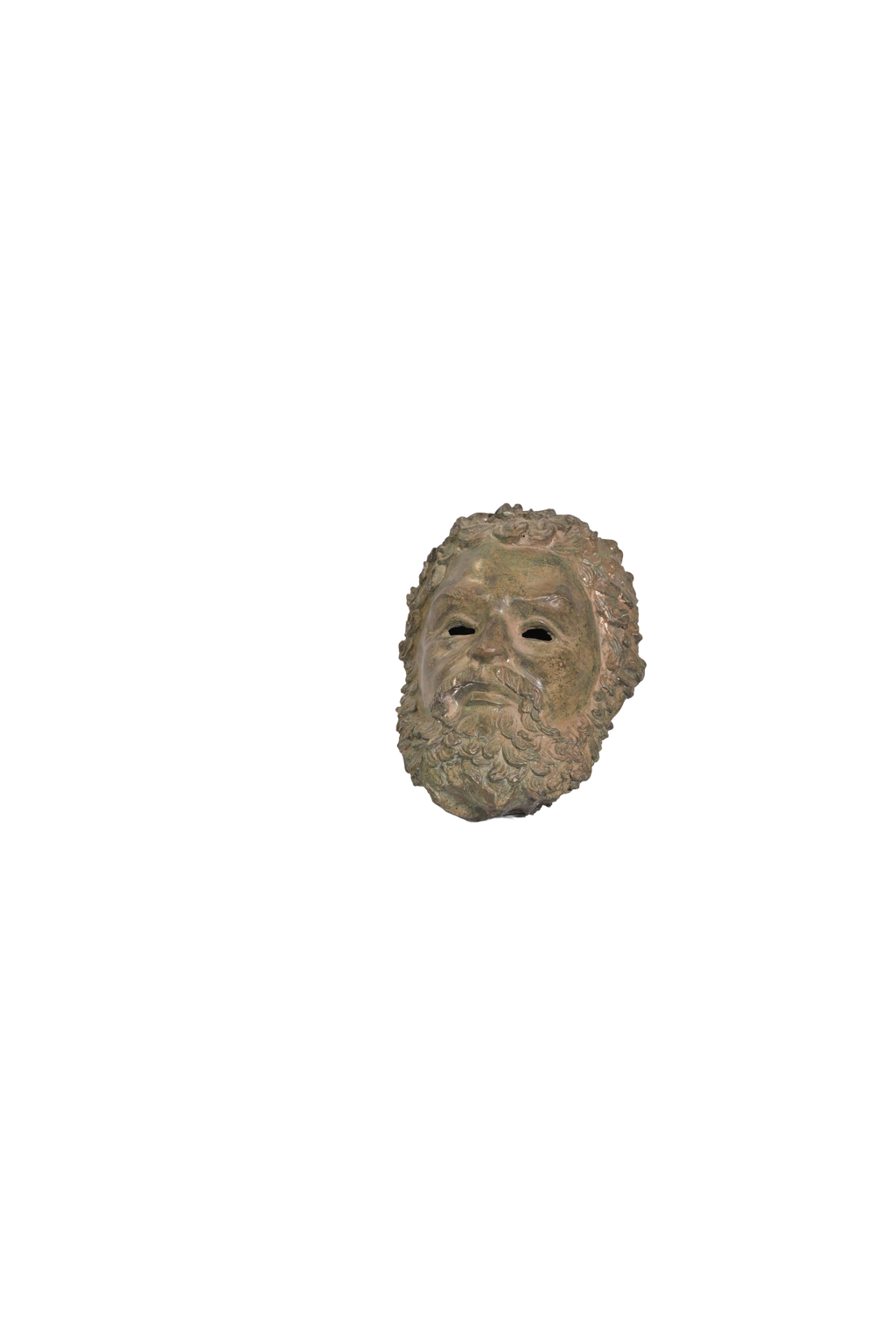 Antique Boxer at Rest Bronze Mask