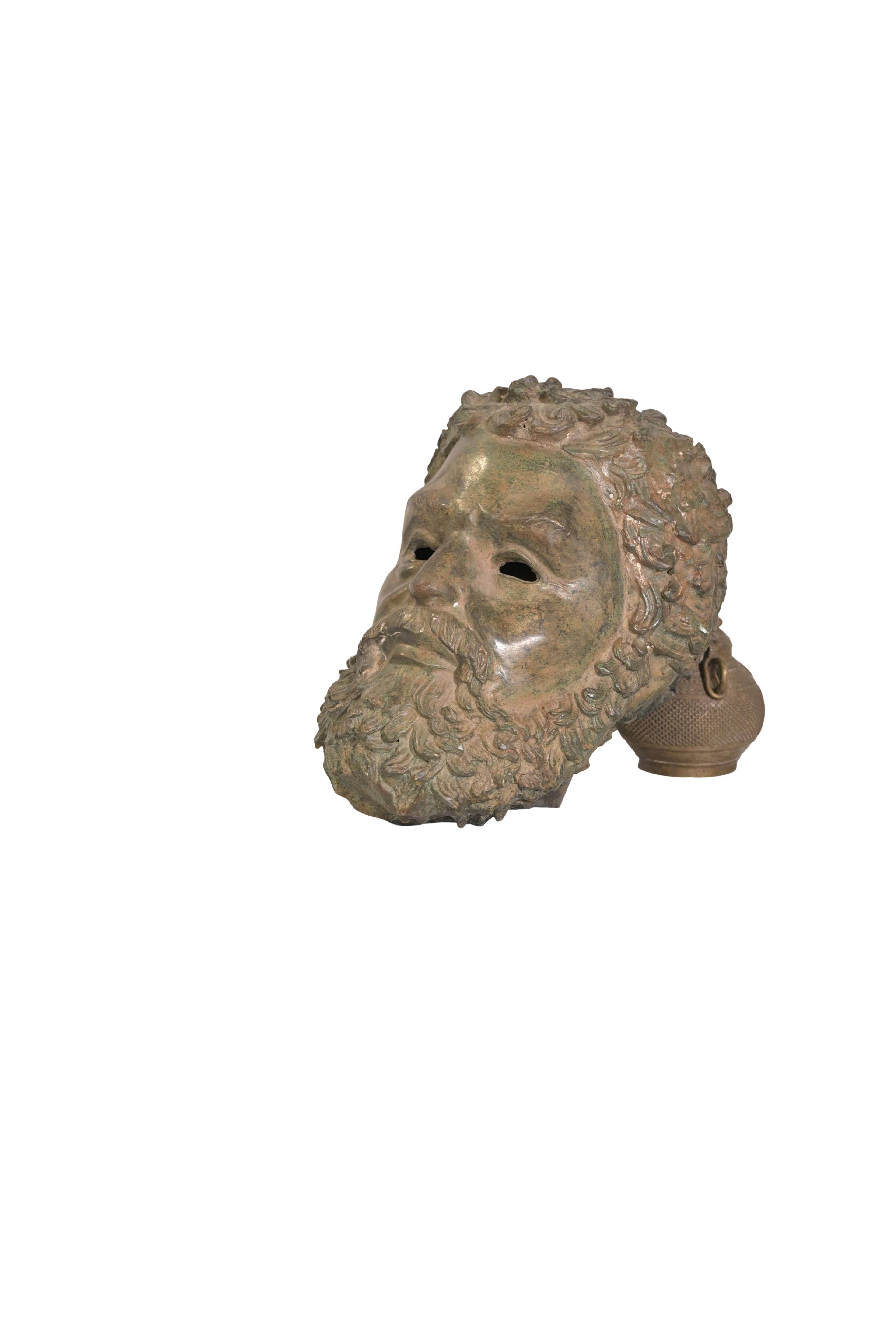 Antique Boxer at Rest Bronze Mask
