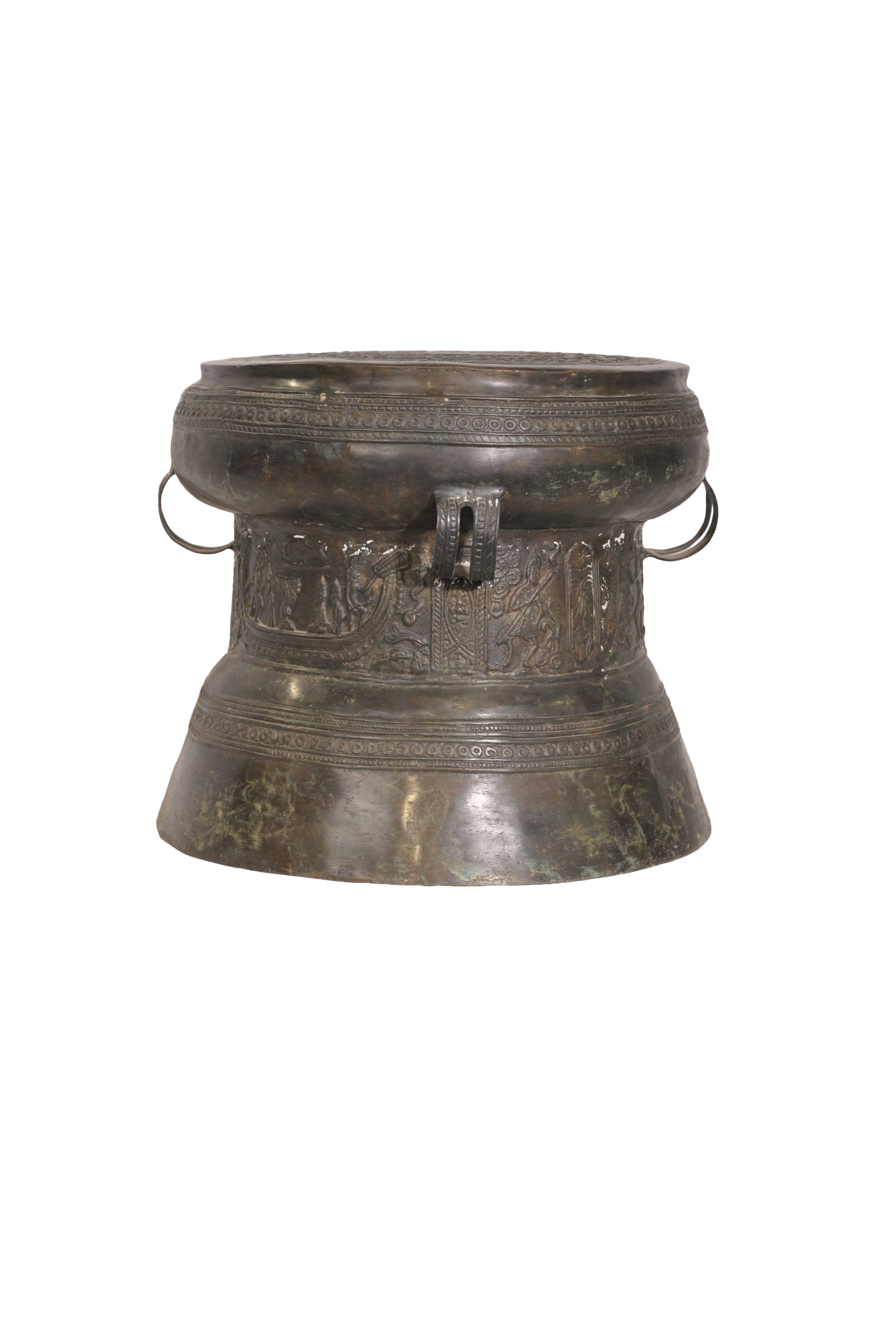 Antique Brass Storage Vessel