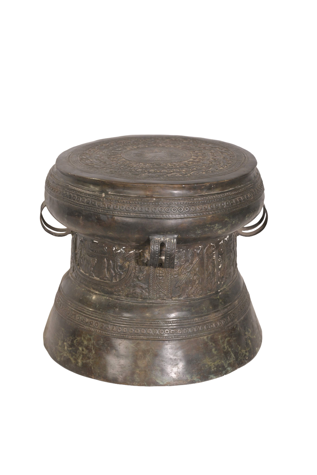 Antique Brass Storage Vessel