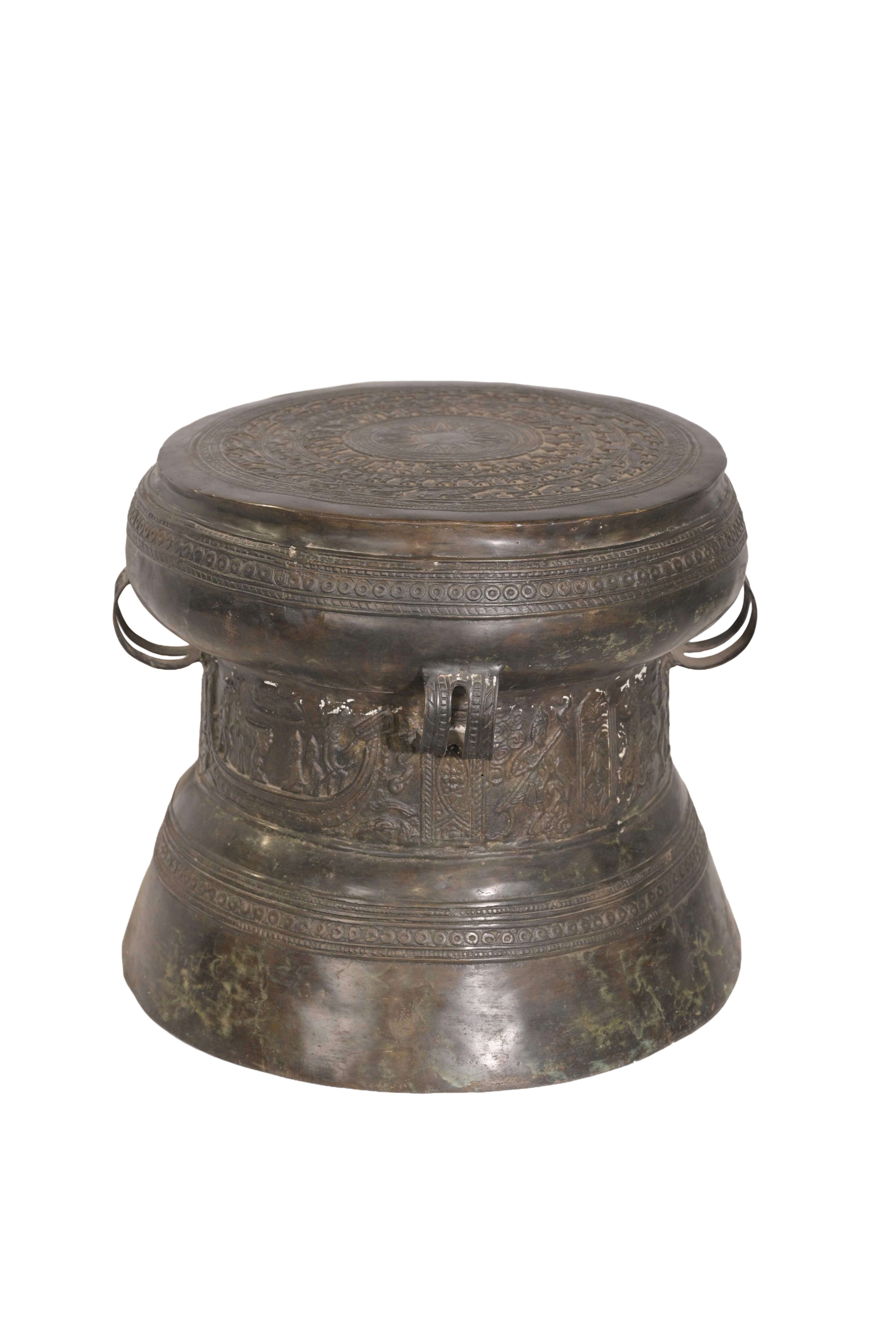 Antique Brass Storage Vessel