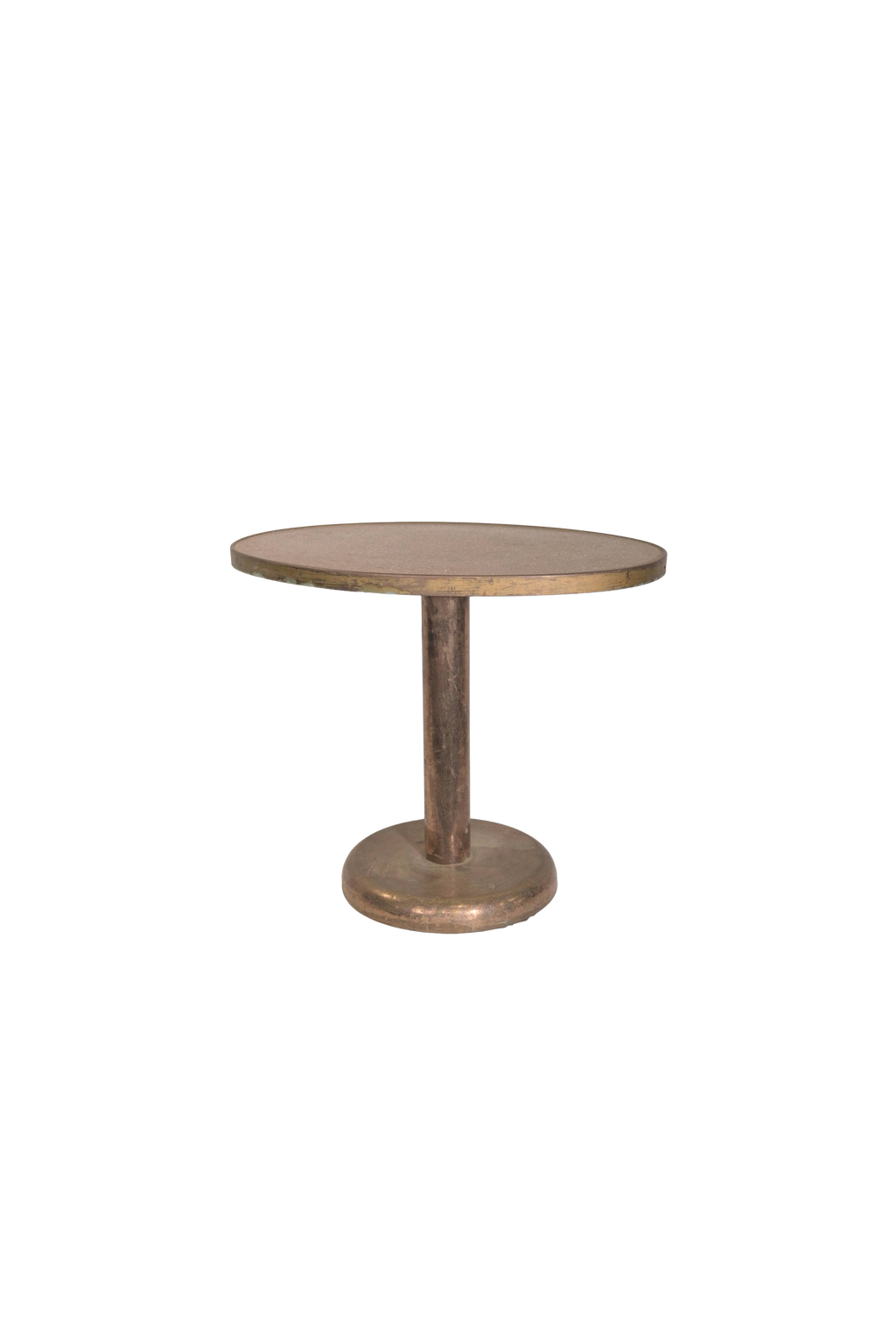 Round Brass Pedestal Table
