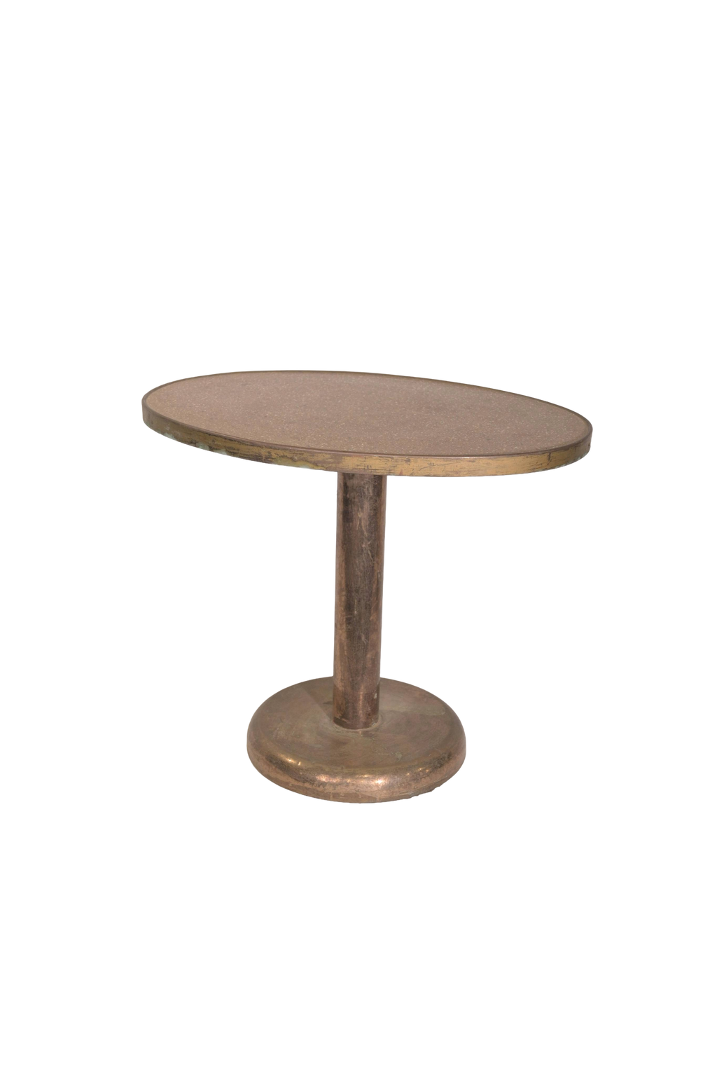Round Brass Pedestal Table