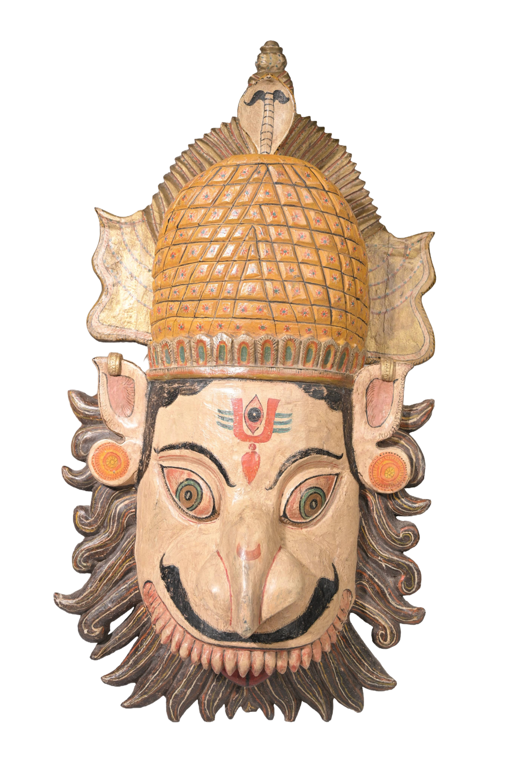 Handpainted Narasimha Sacred Wall Mask