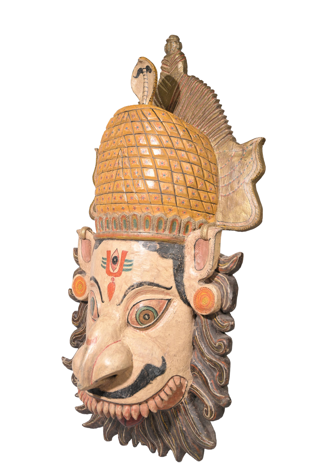 Handpainted Narasimha Sacred Wall Mask