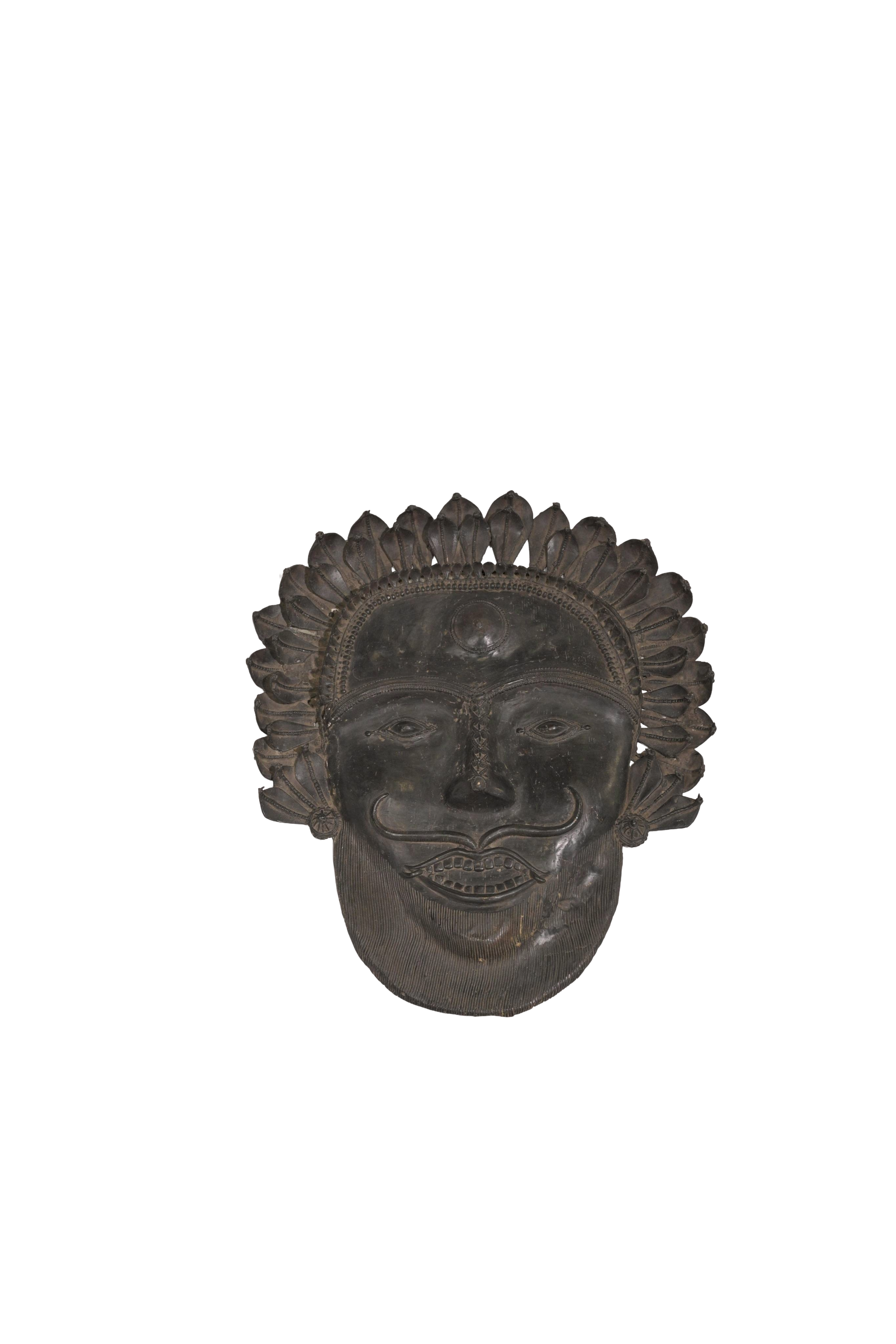 Large Bhuta Tribal Brass Mask
