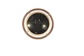 Round Brass Wood Mirror