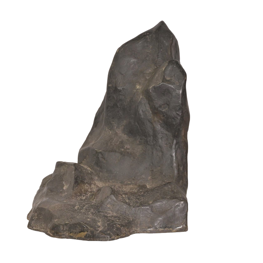 Abstract Black Stone Sculpture