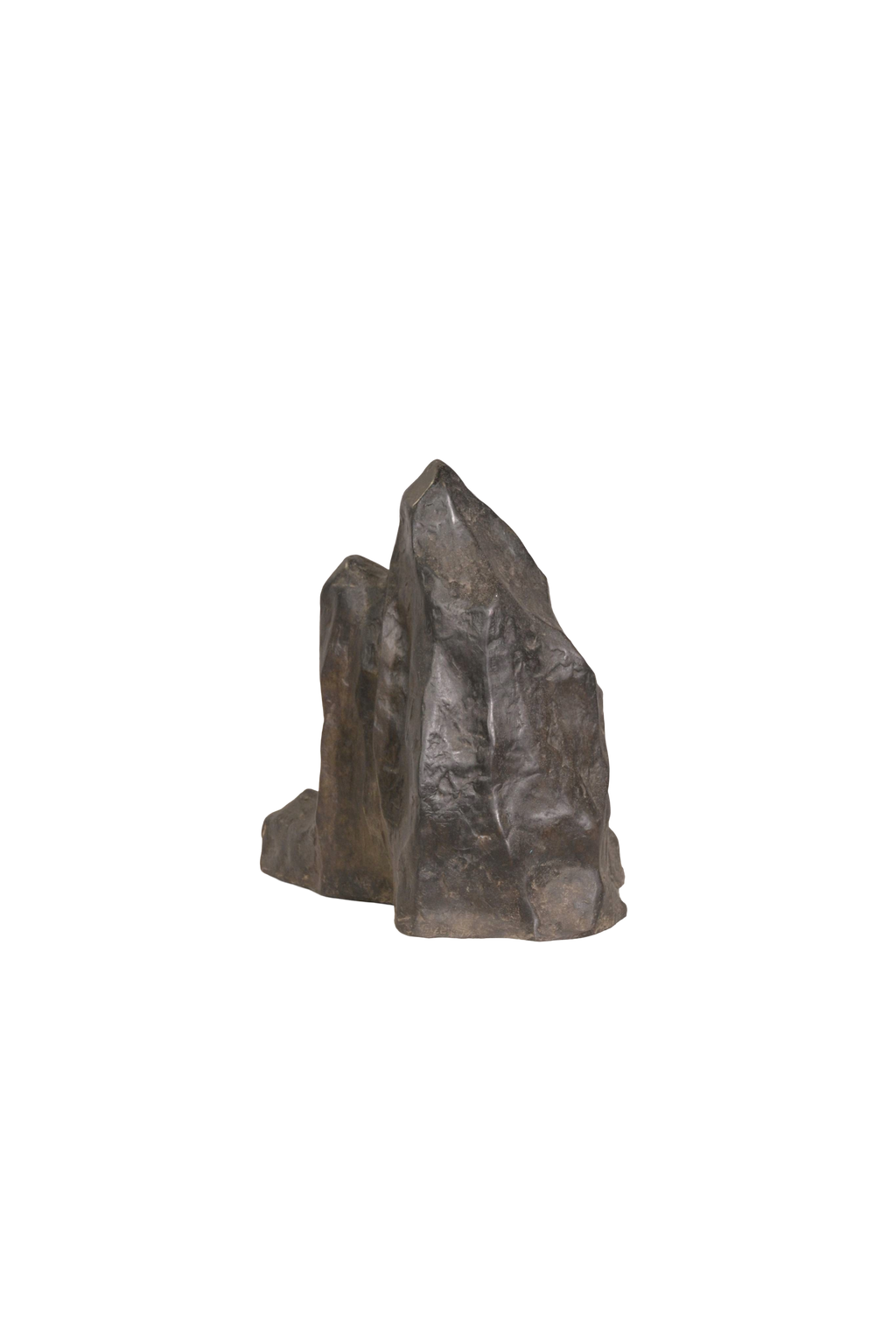 Abstract Black Stone Sculpture
