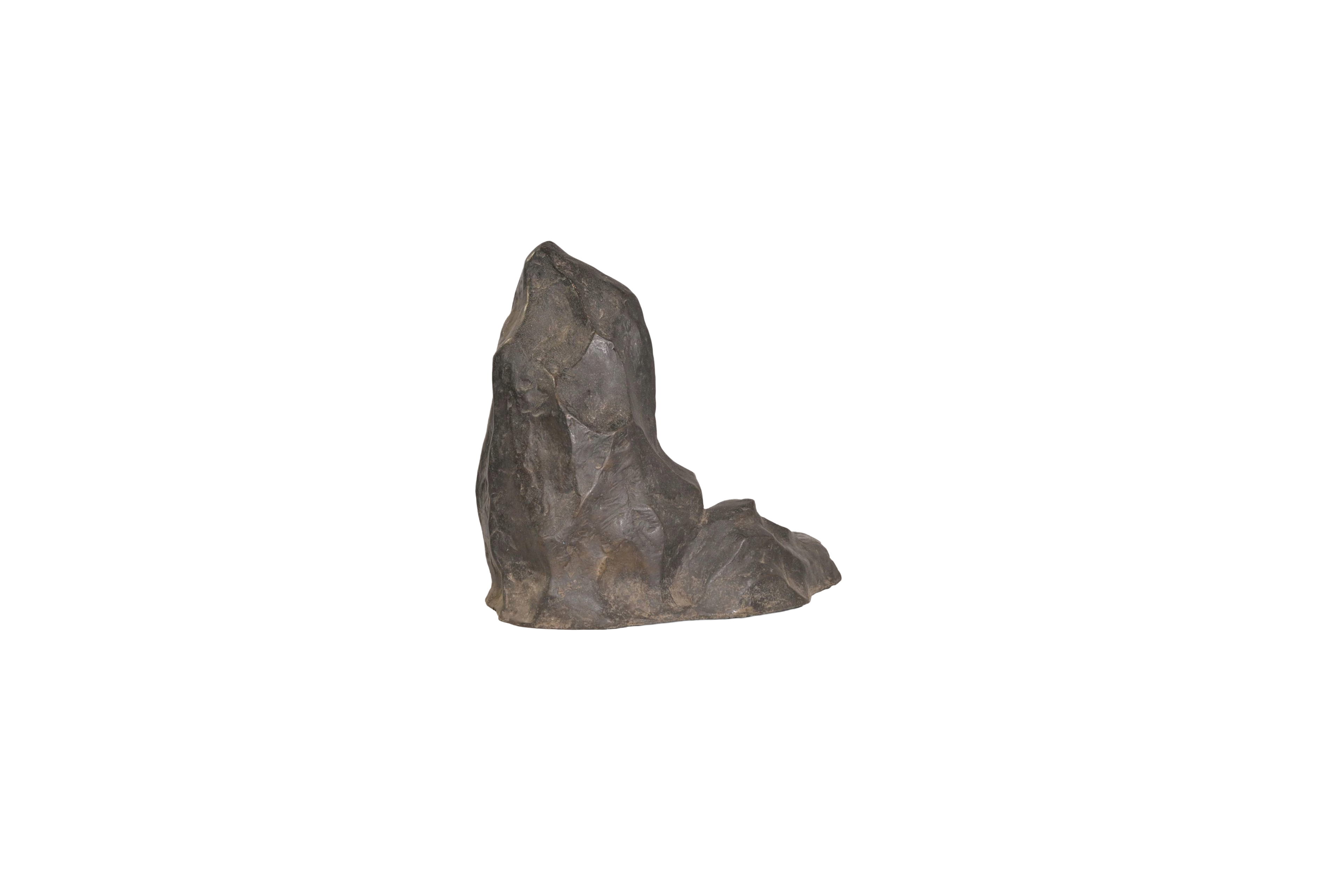 Abstract Black Stone Sculpture
