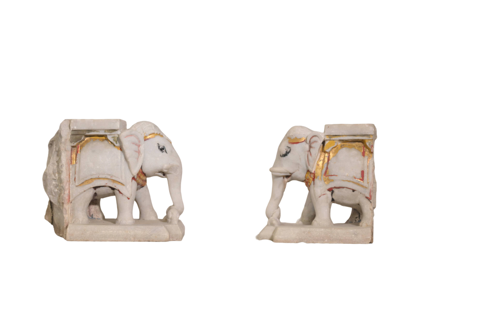 Marble Elephant Decorative Statue