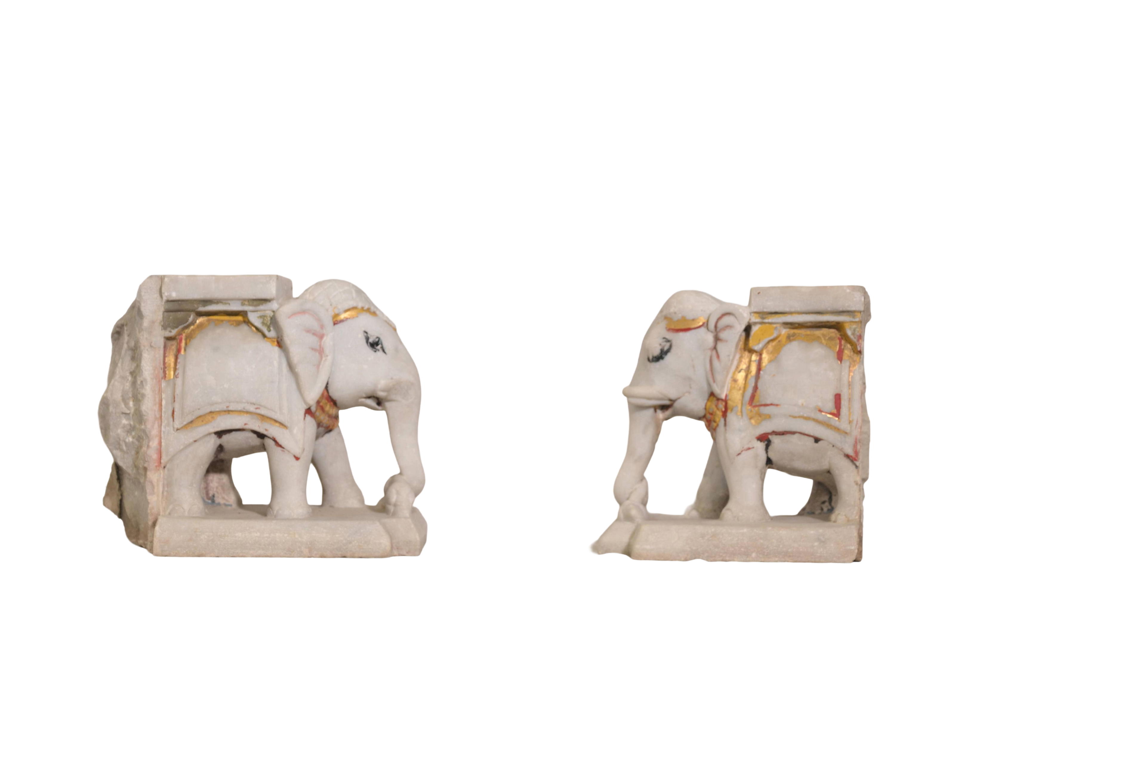 Marble Elephant Decorative Statue
