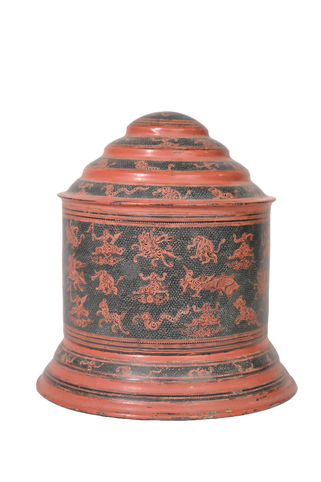 Burmese Lacquer Storage Vessel
