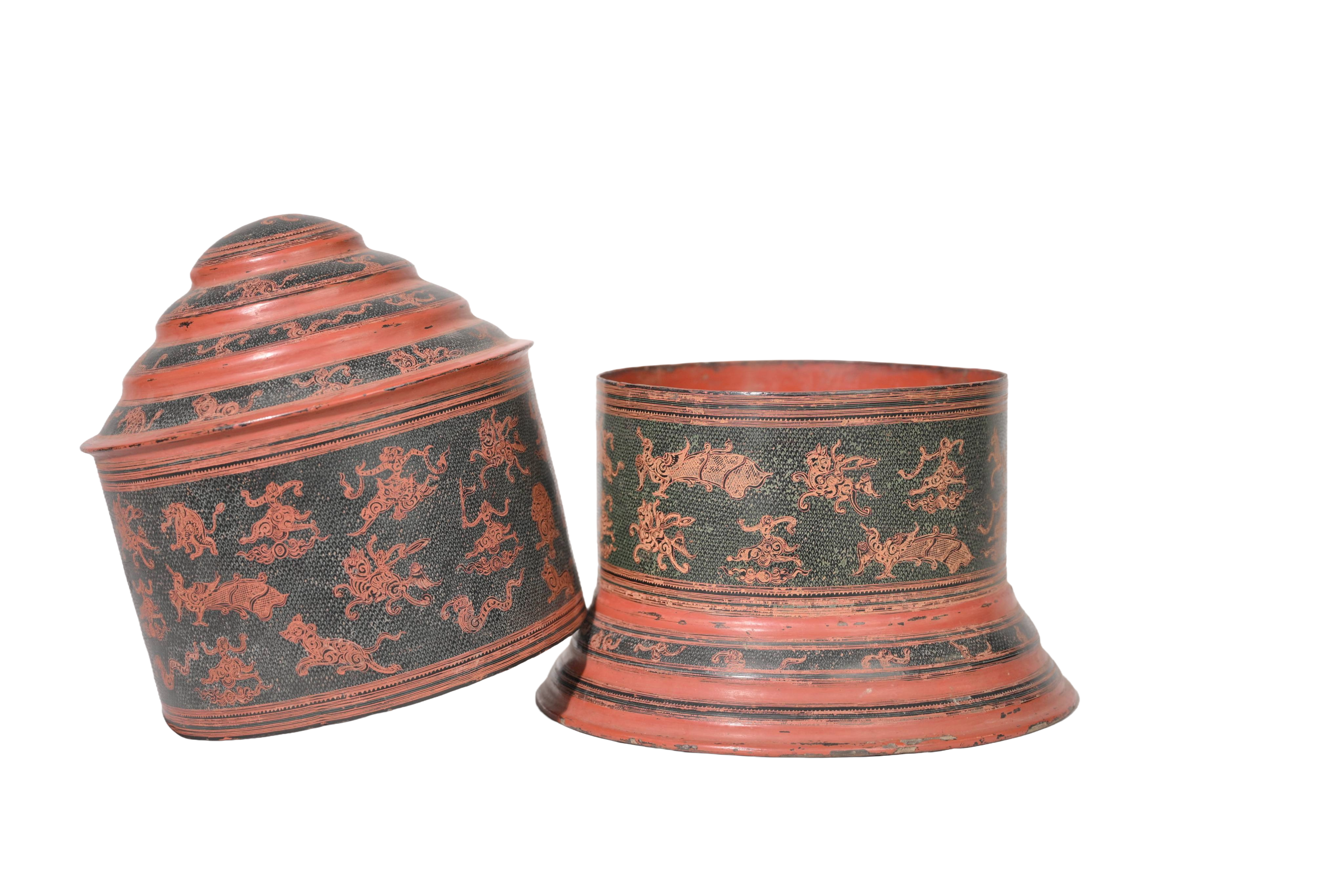 Burmese Lacquer Storage Vessel