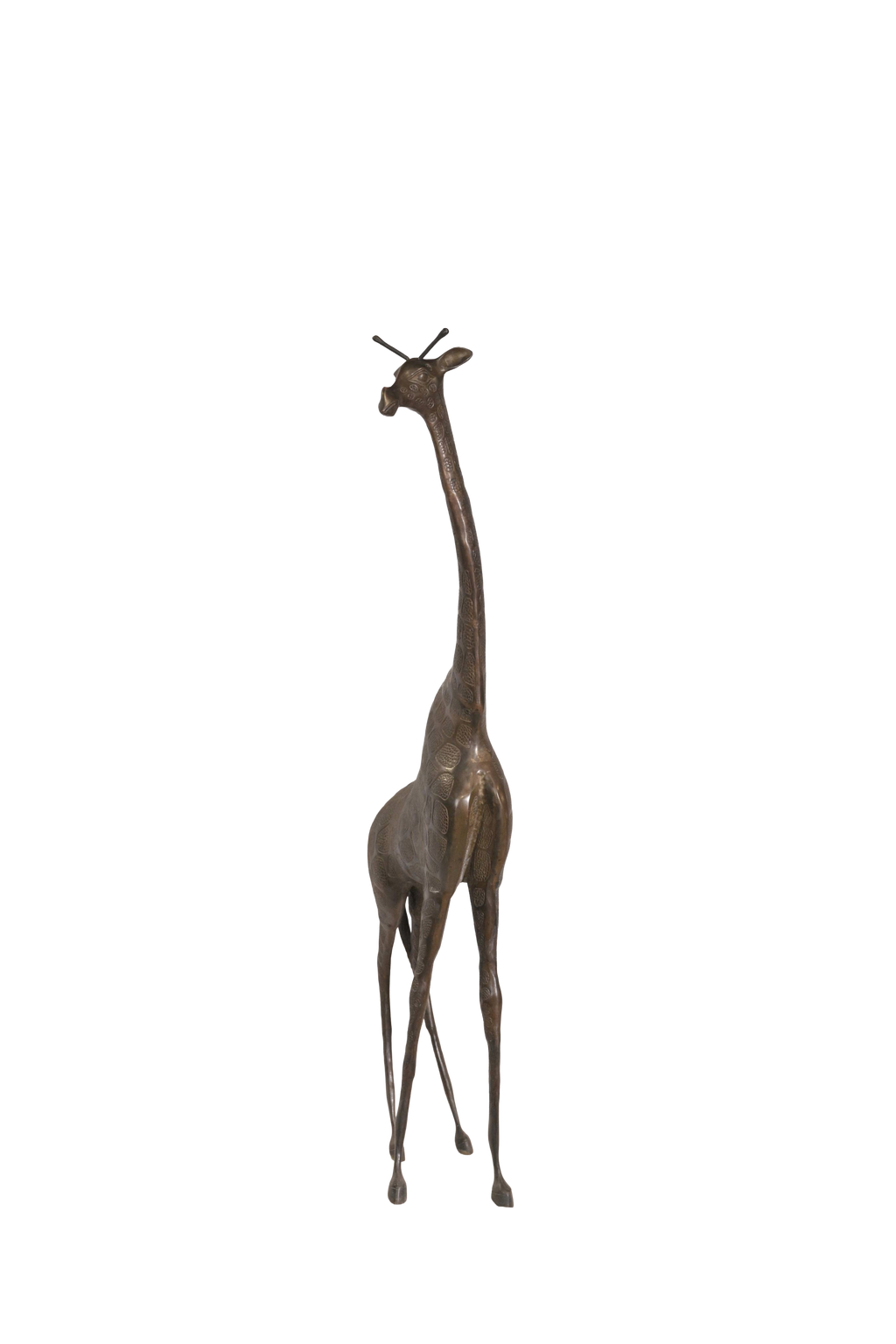 Handcrafted Brass Giraffe Decor Sculpture