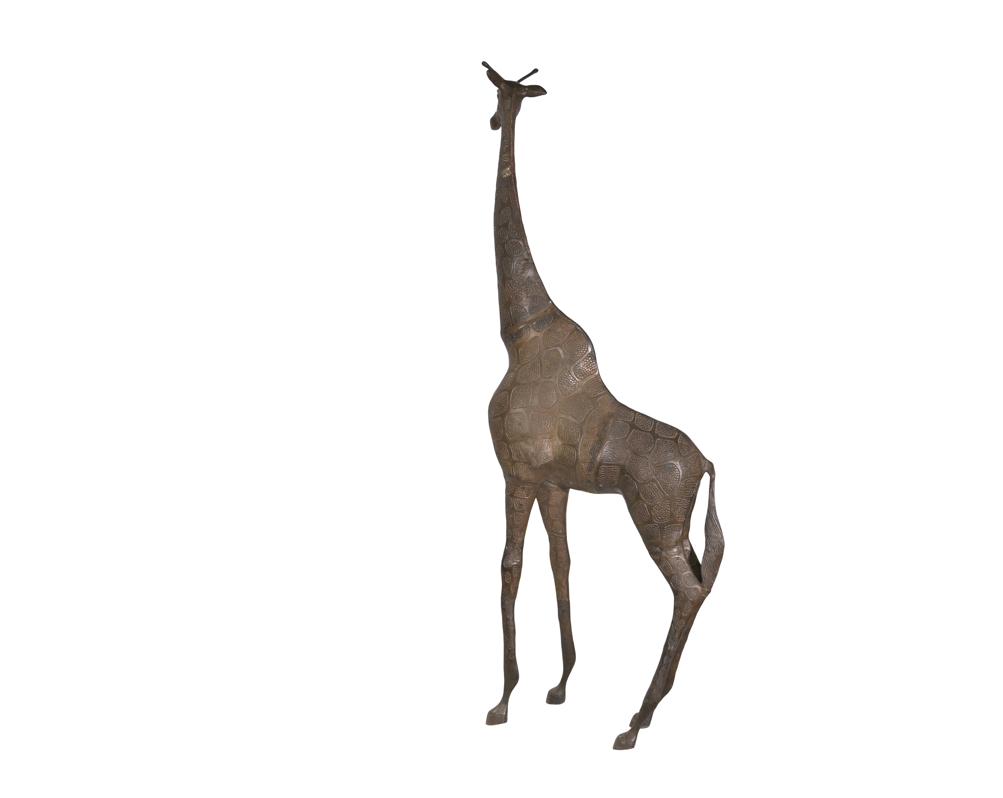 Handcrafted Brass Giraffe Decor Sculpture