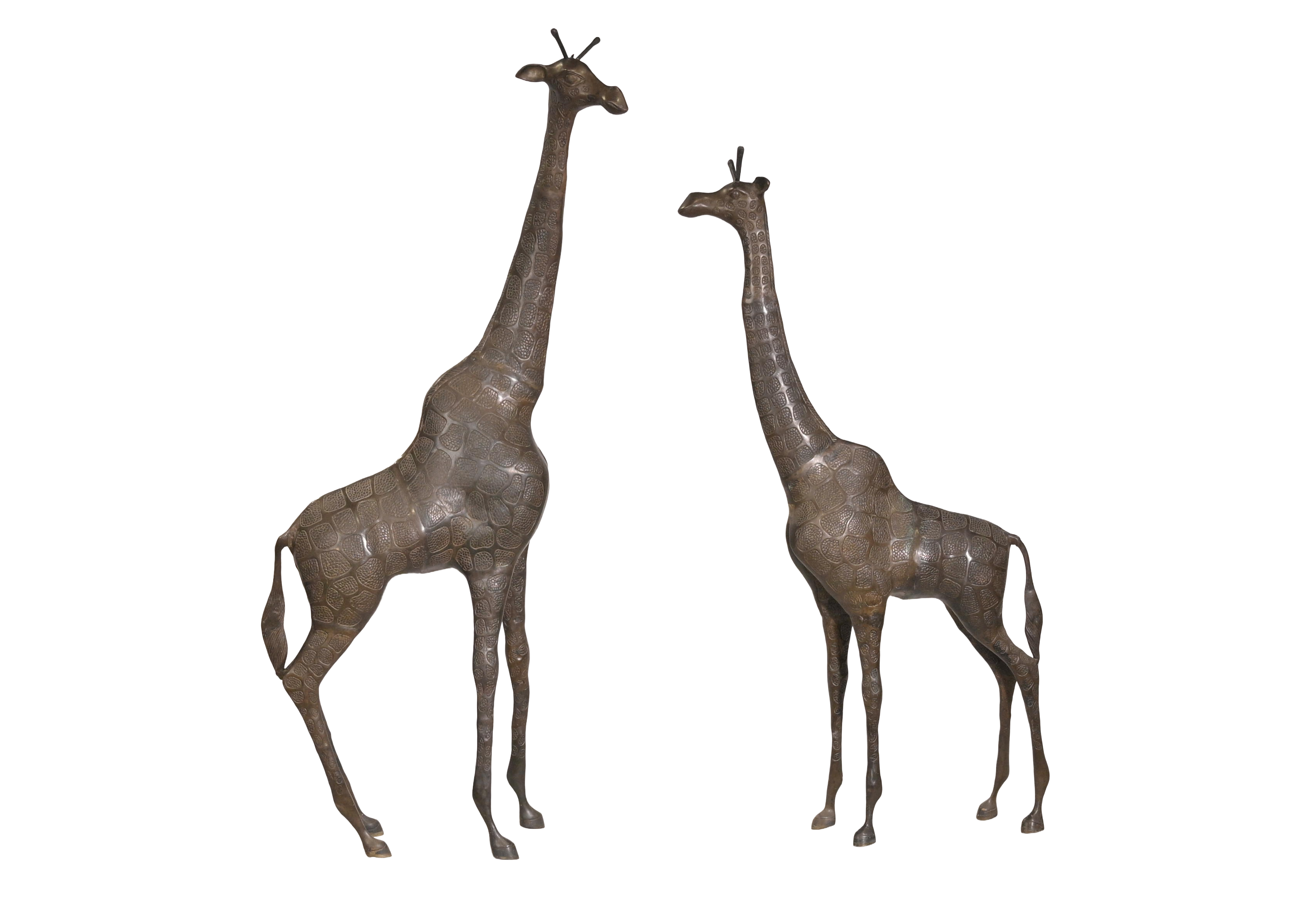 Handcrafted Brass Giraffe Decor Sculpture
