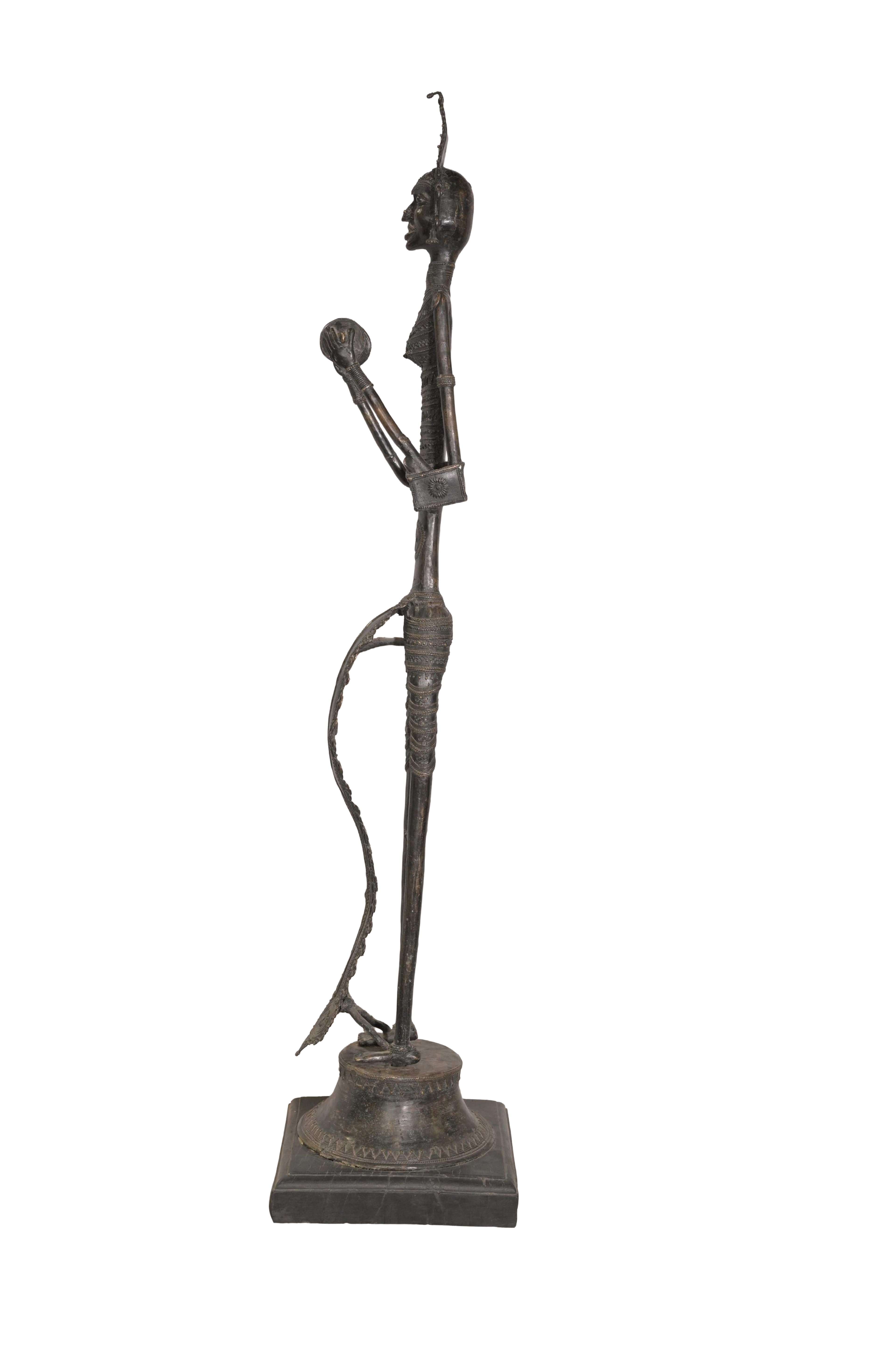 Tribal Dokra Bronze Ritual Figure Artifact