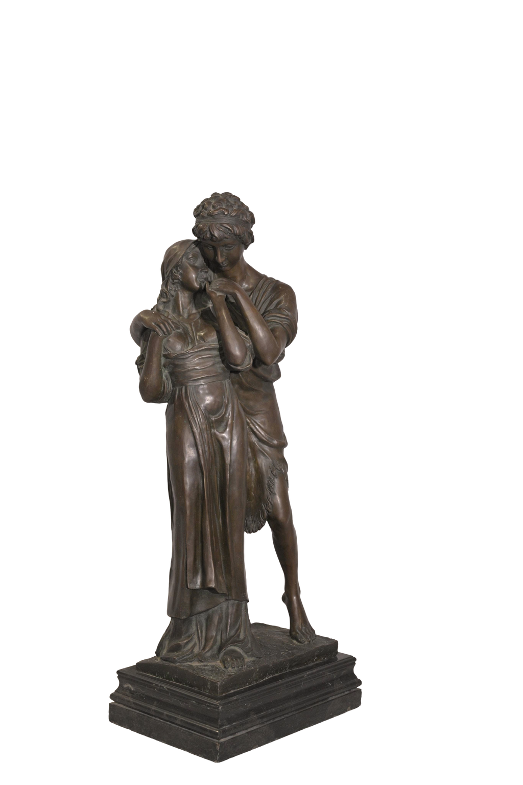 Classical Romantic Bronze Couple Statue