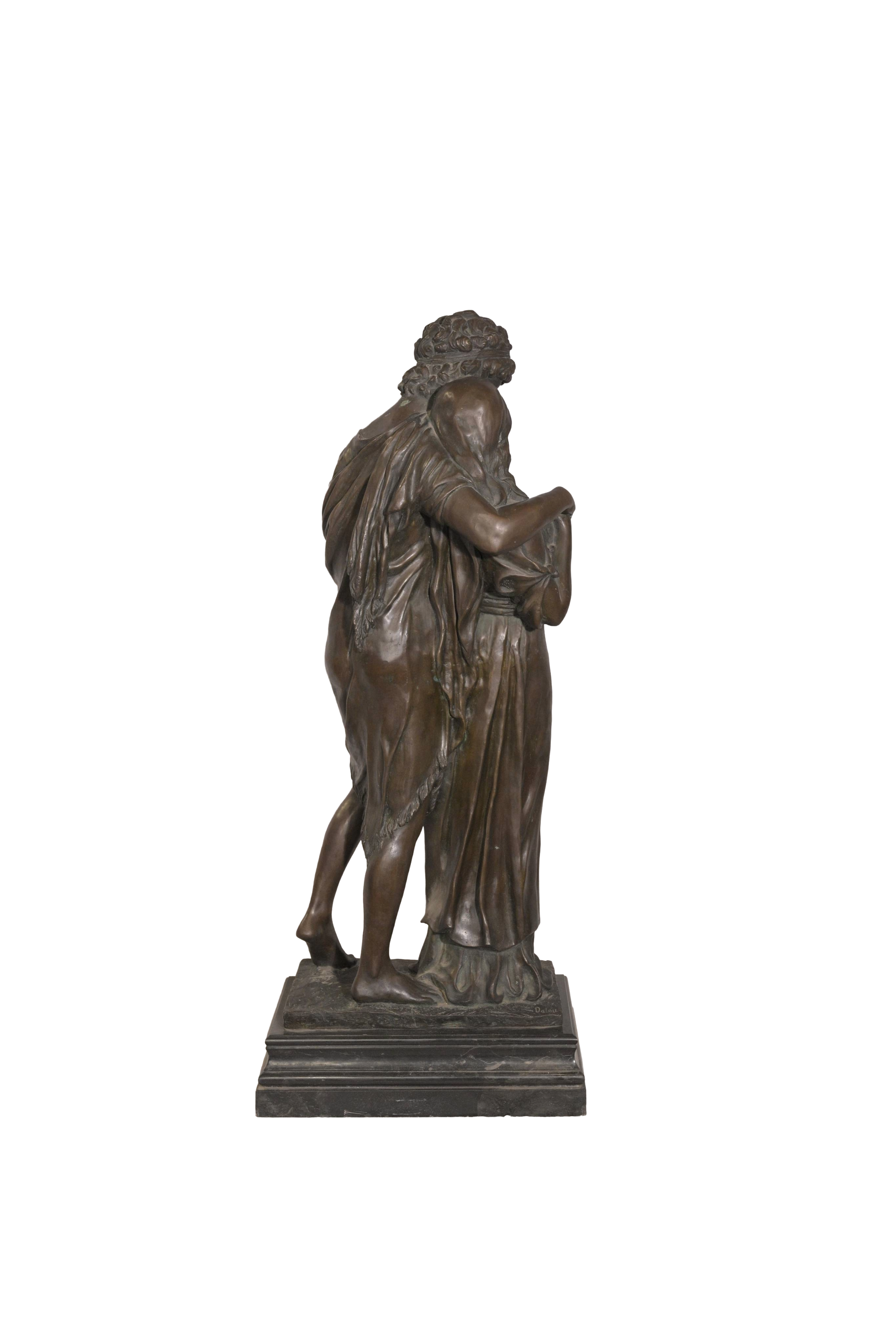 Classical Romantic Bronze Couple Statue