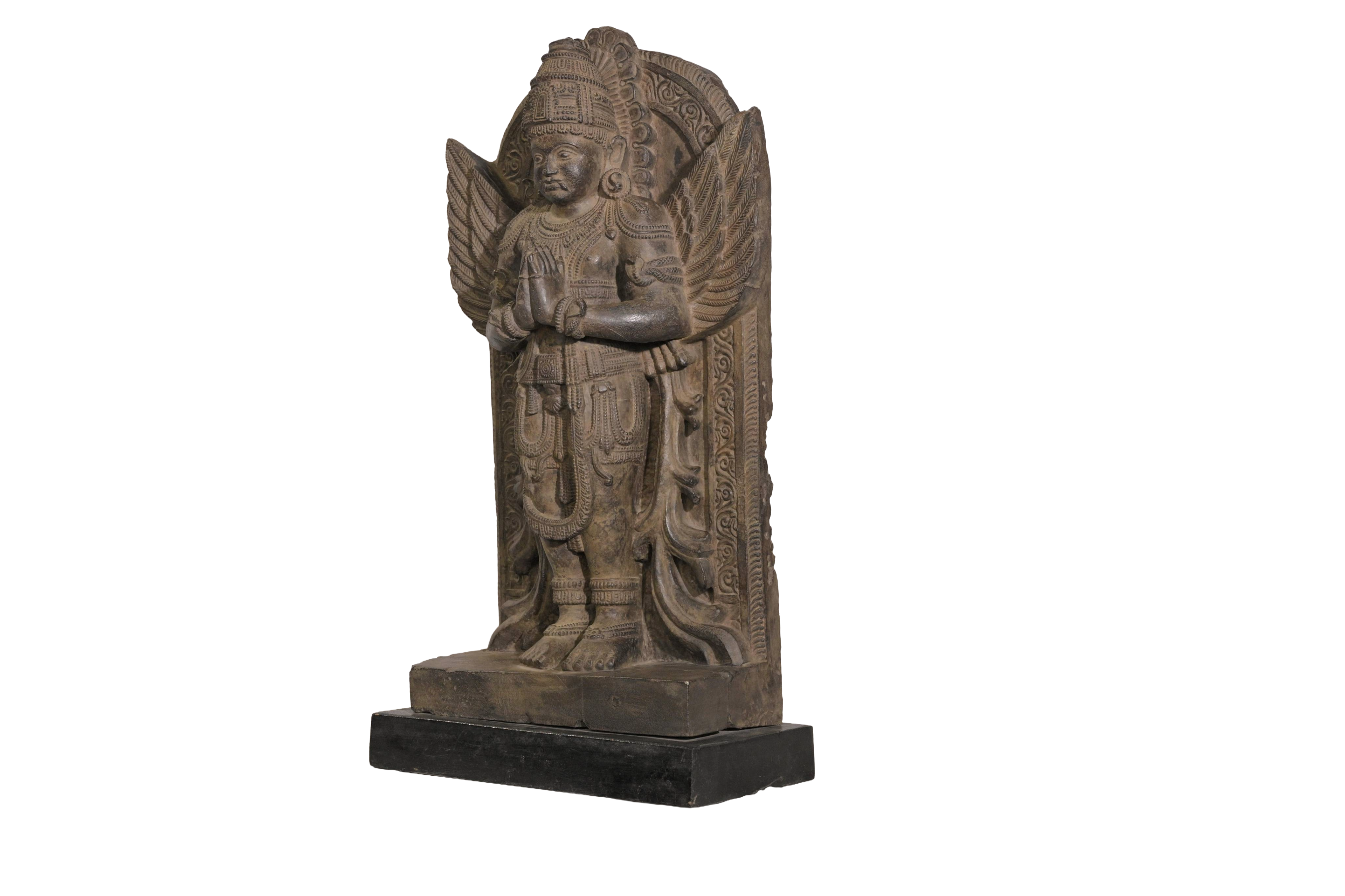 Lord Vishnu's Garuda Stone Sculpture