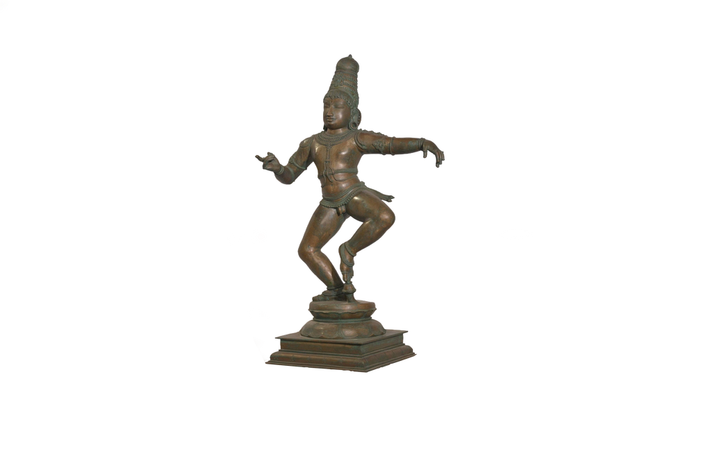 Nartana Krishna Chola-Style Bronze Figure