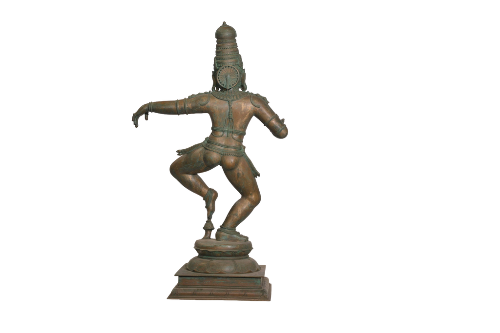 Nartana Krishna Chola-Style Bronze Figure
