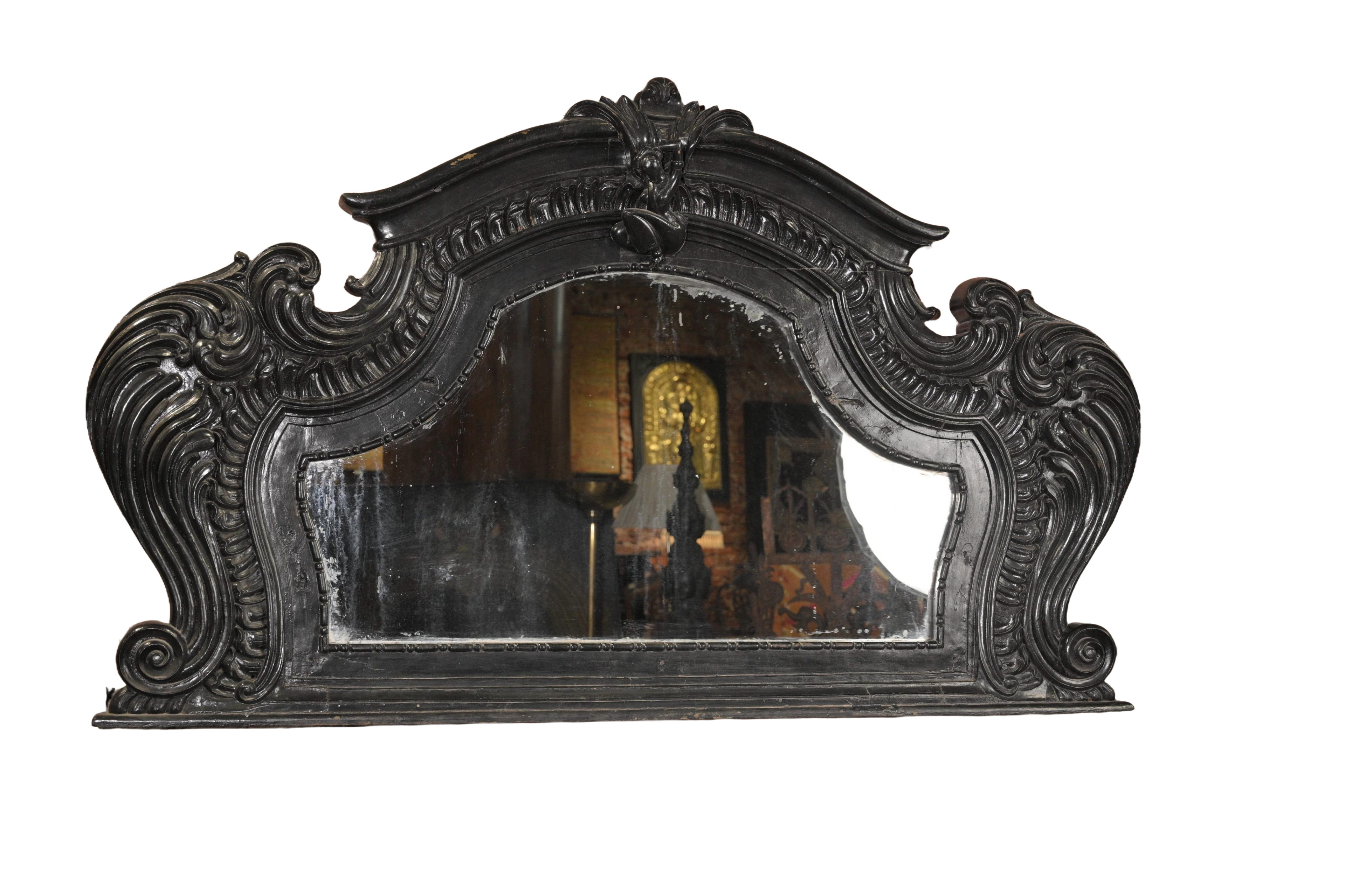 Grand Baroque Carved Wooden Wall Mirror Set