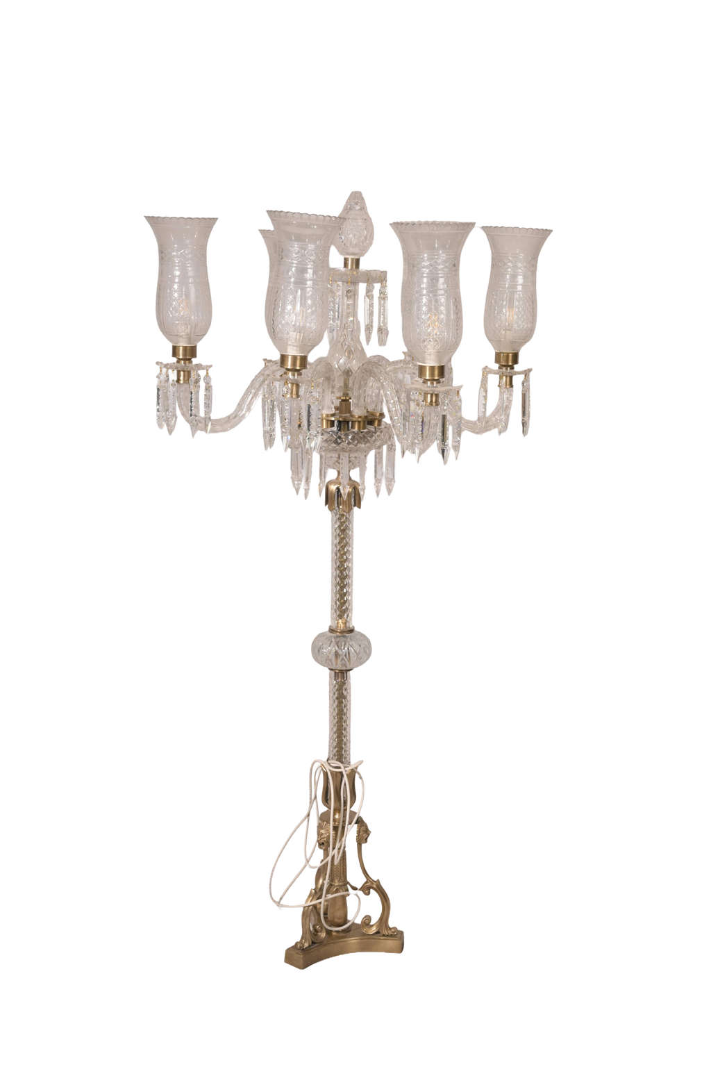 Imperial Crystal Floor Candelabra Lamp