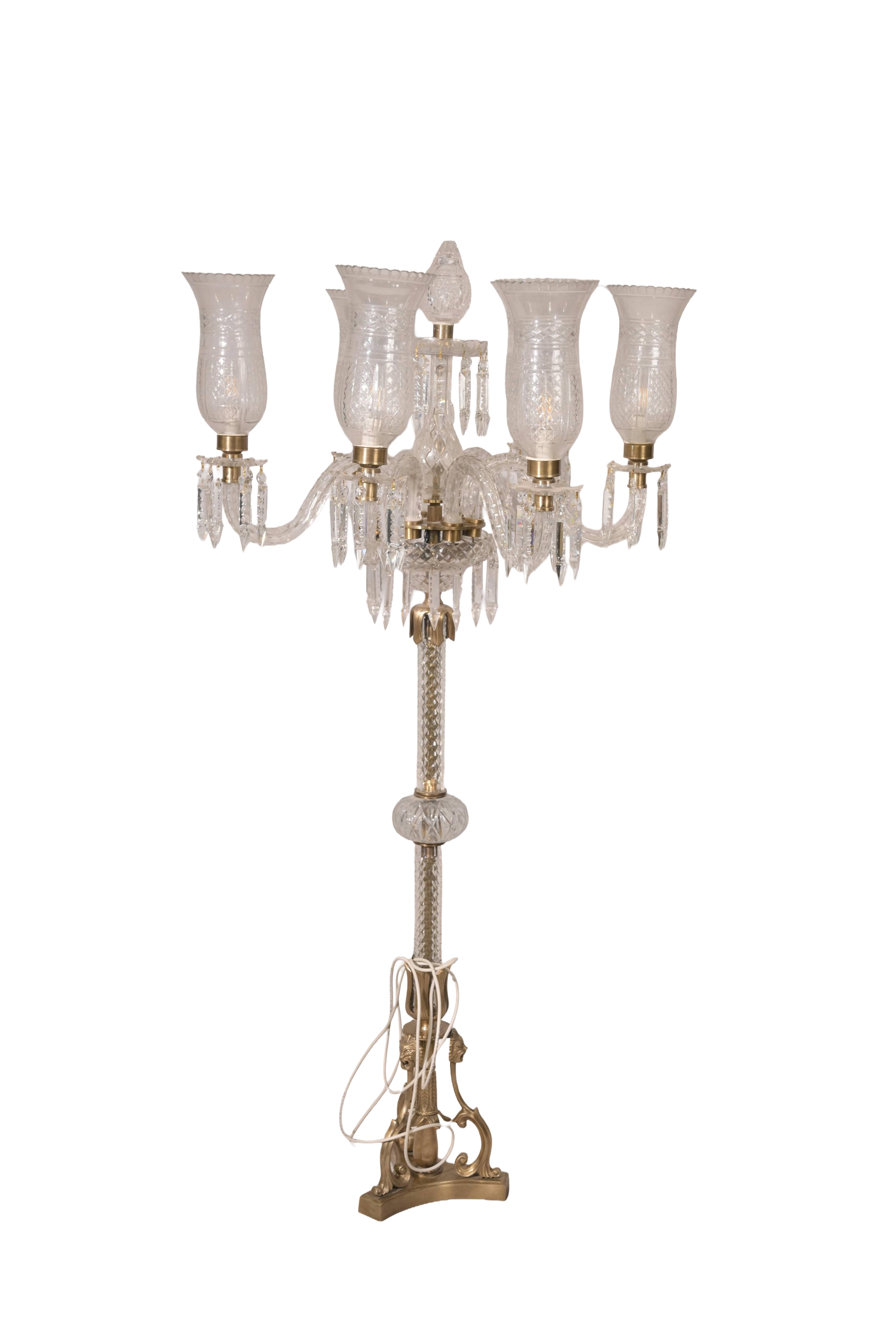 Imperial Crystal Floor Candelabra Lamp