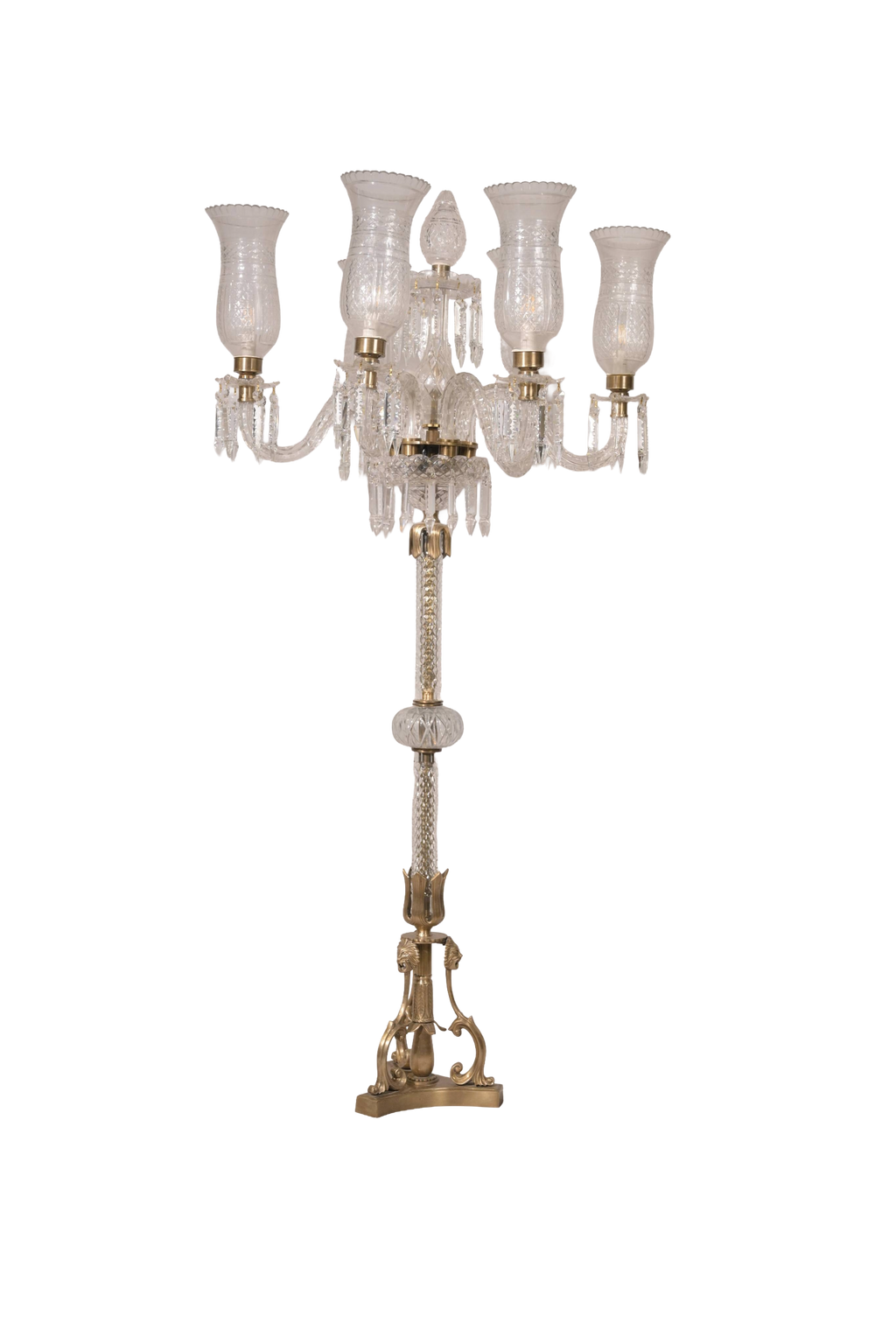 Imperial Crystal Floor Candelabra Lamp